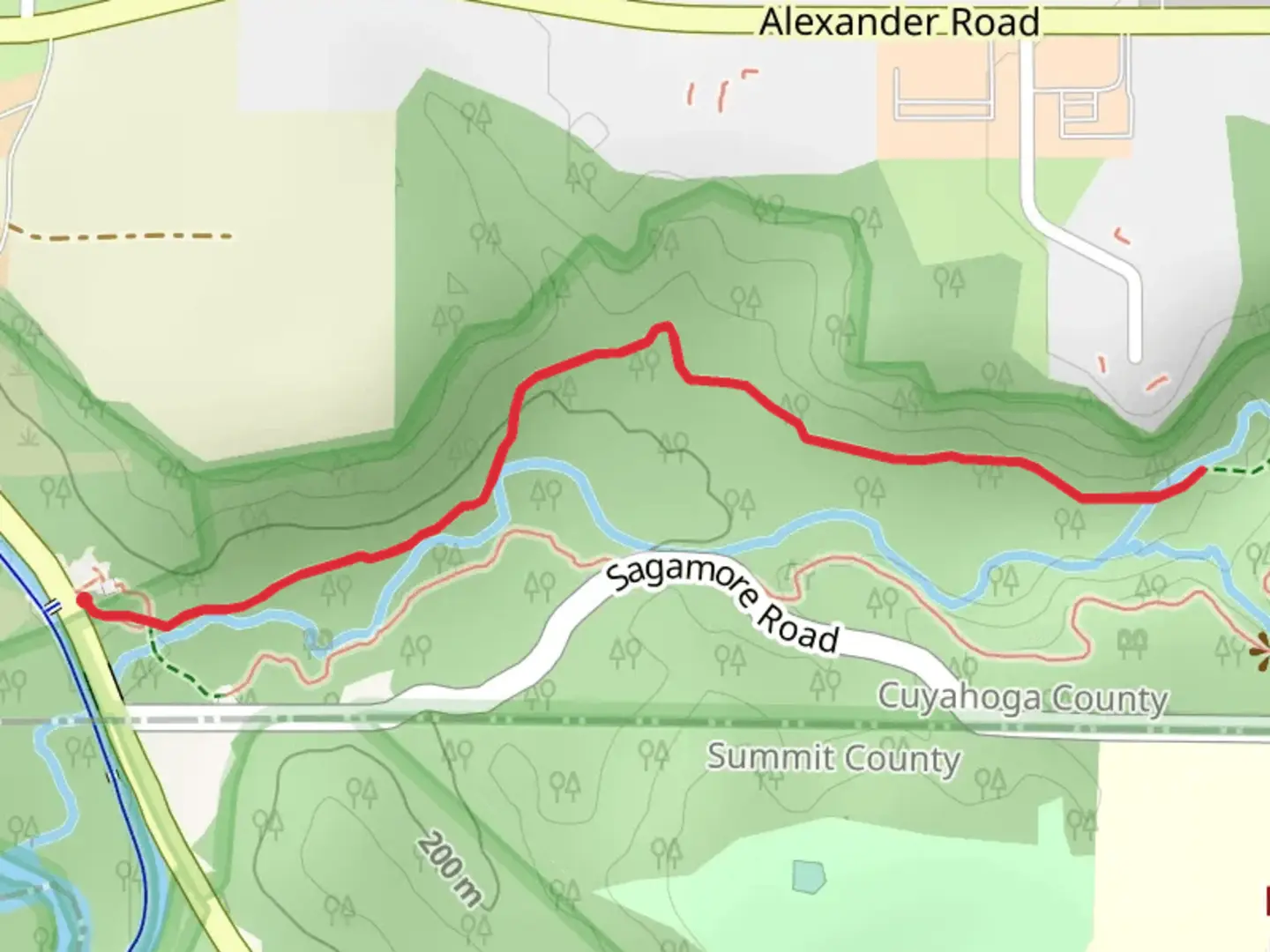 An image depicting the trail Sagamore Creek Trail and its surrounding area.