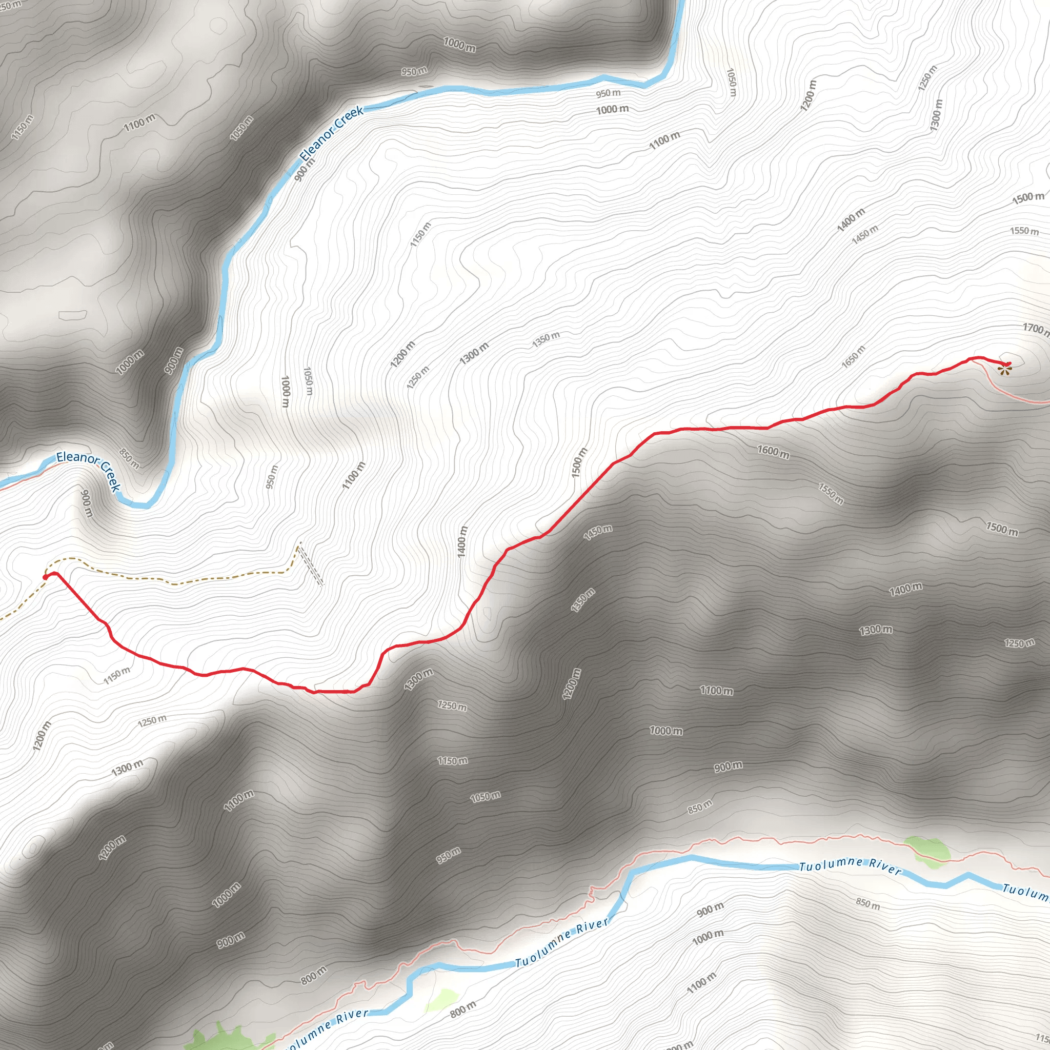 North Mountain Lookout Trail mobile static map