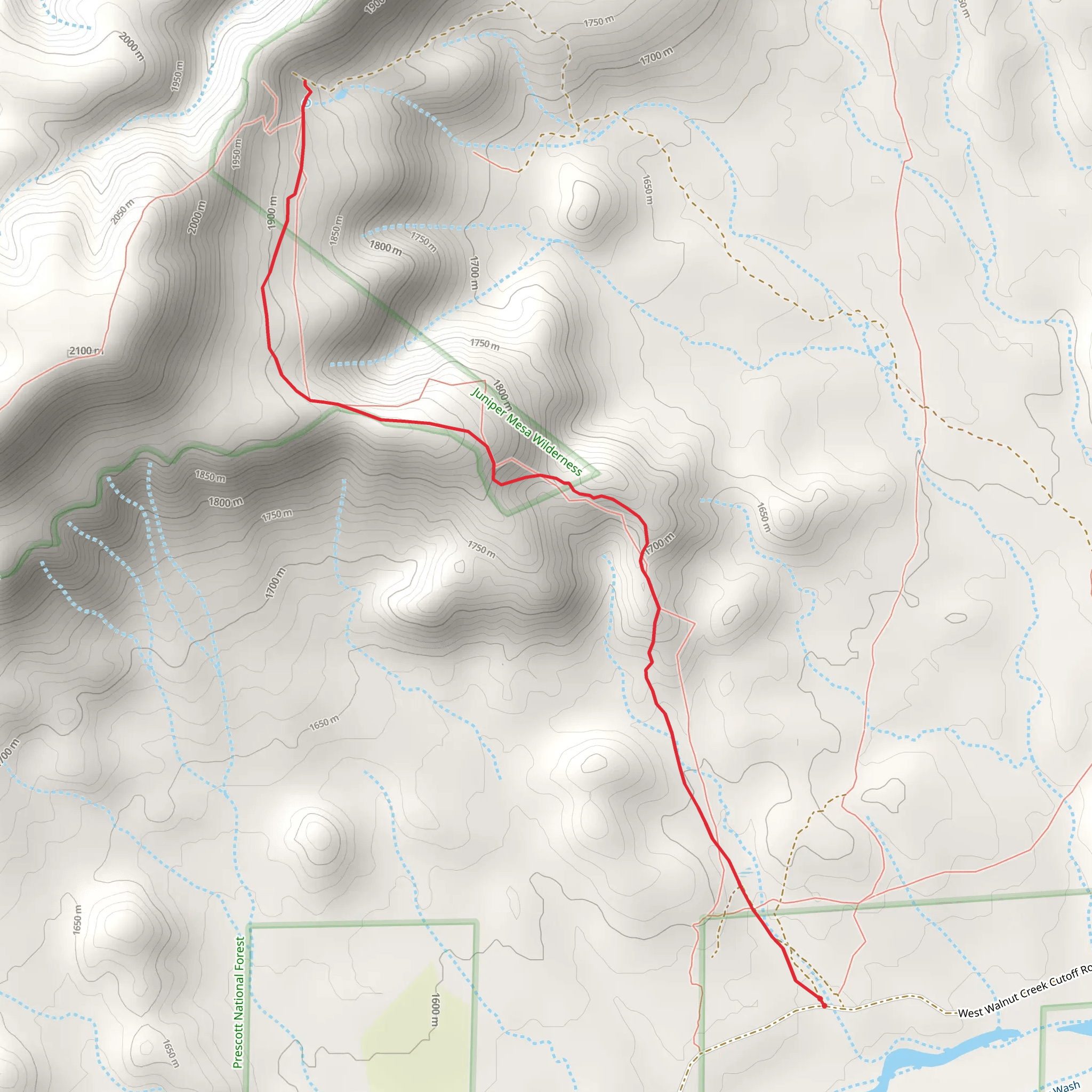 Juniper Springs Trail mobile static map