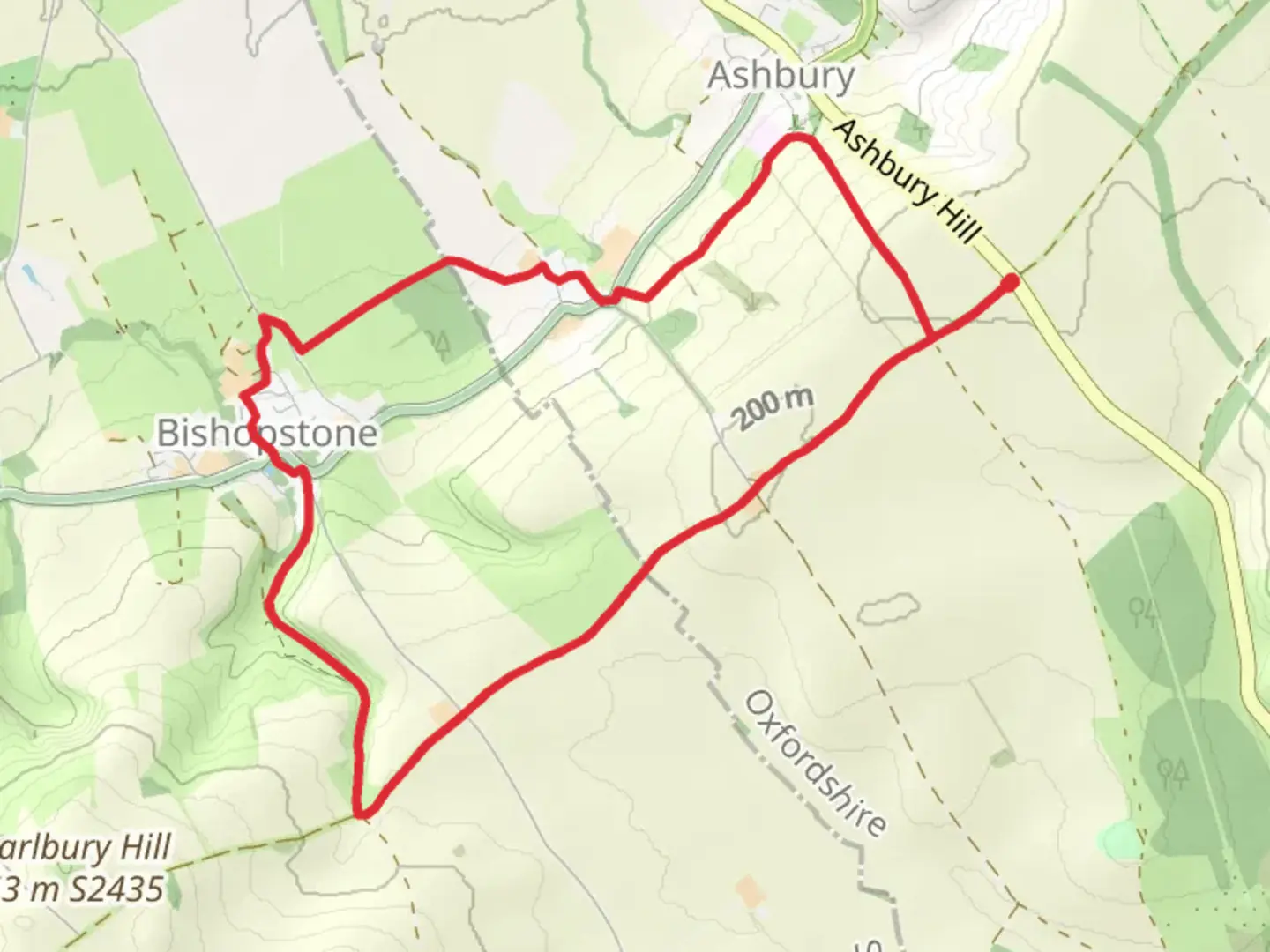 An image depicting the trail Idstone and Bishopstone Loop Walk and its surrounding area.