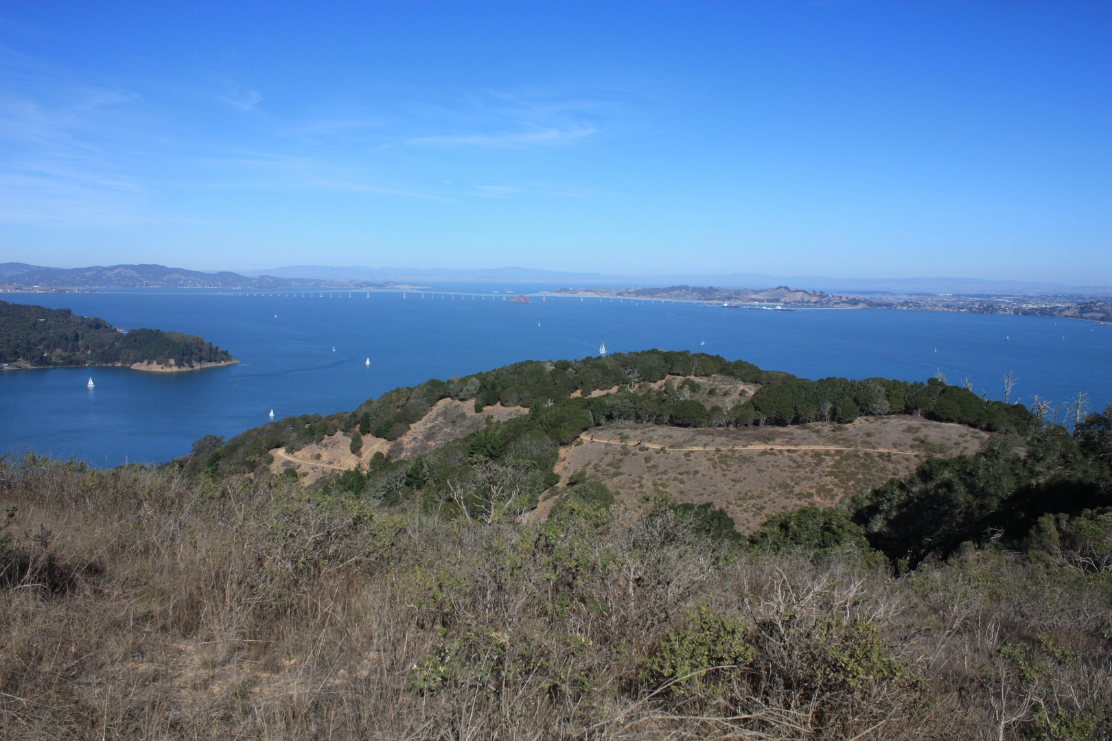 An image depicting the trail Mount Caroline Livermore from Perimeter Road and its surrounding area.