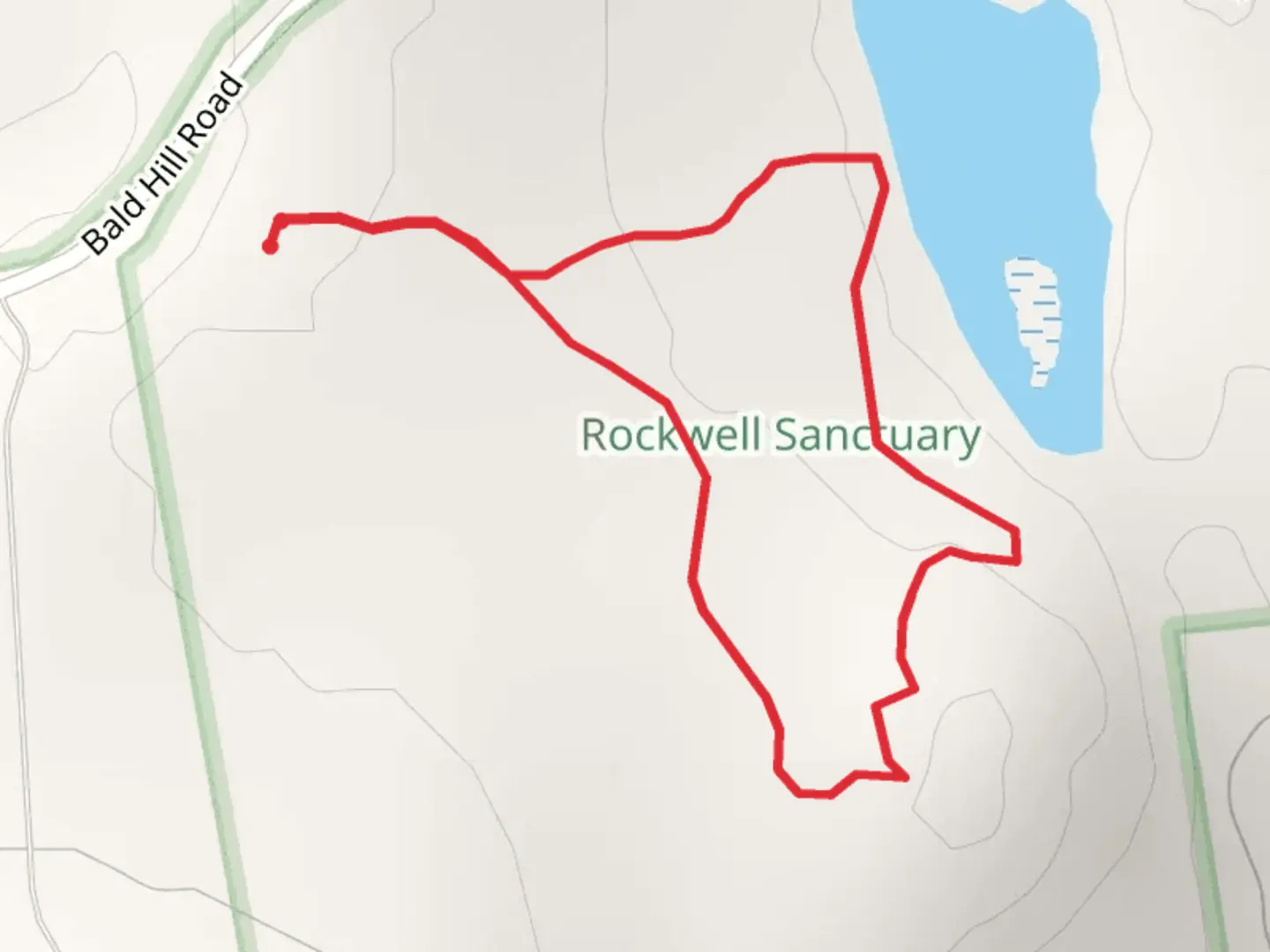 An image depicting the trail Bald Hill Road Loop and its surrounding area.