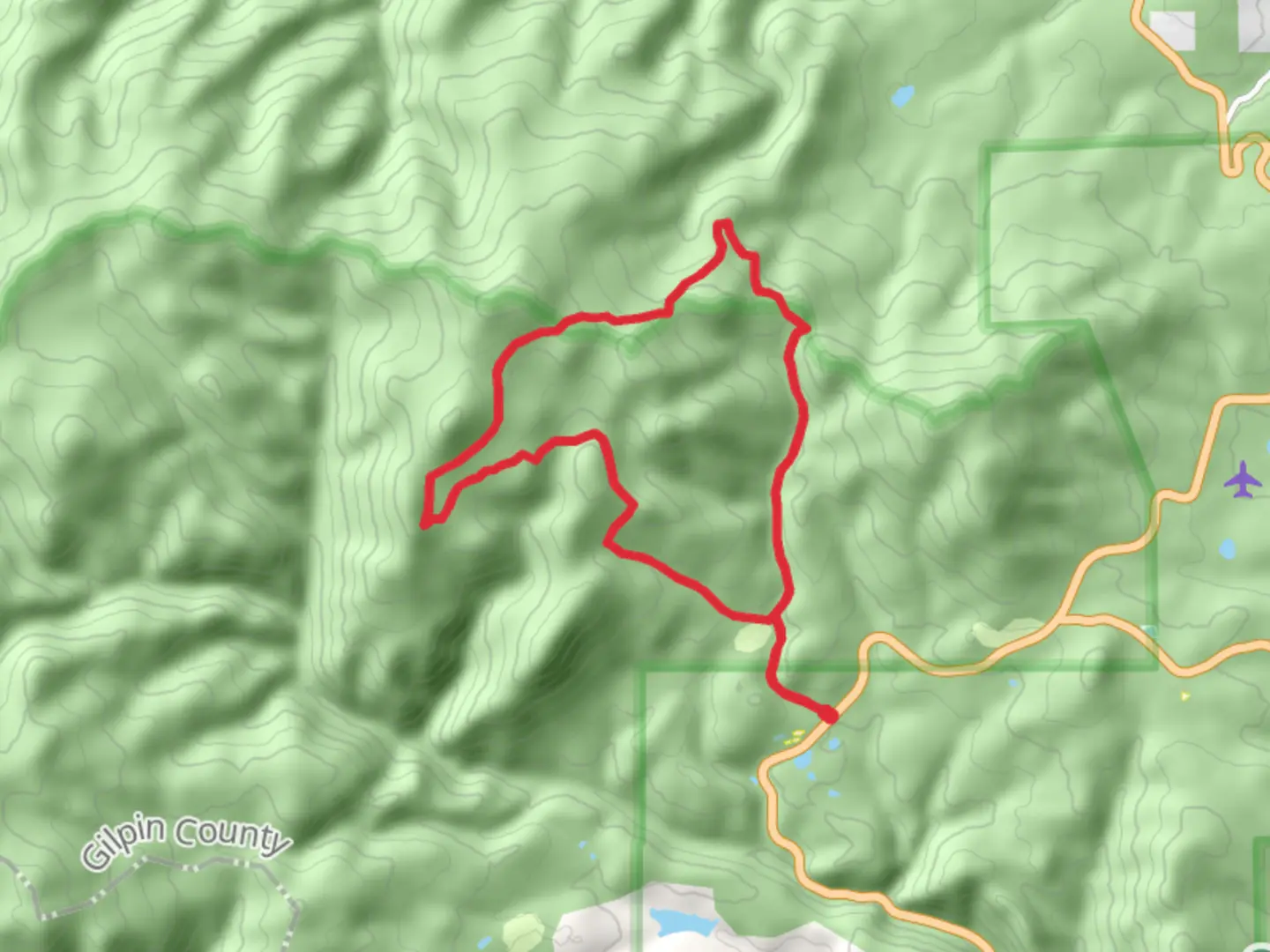An image depicting the trail Oregon Hill Overlook Loop via Stewart Gulch and its surrounding area.
