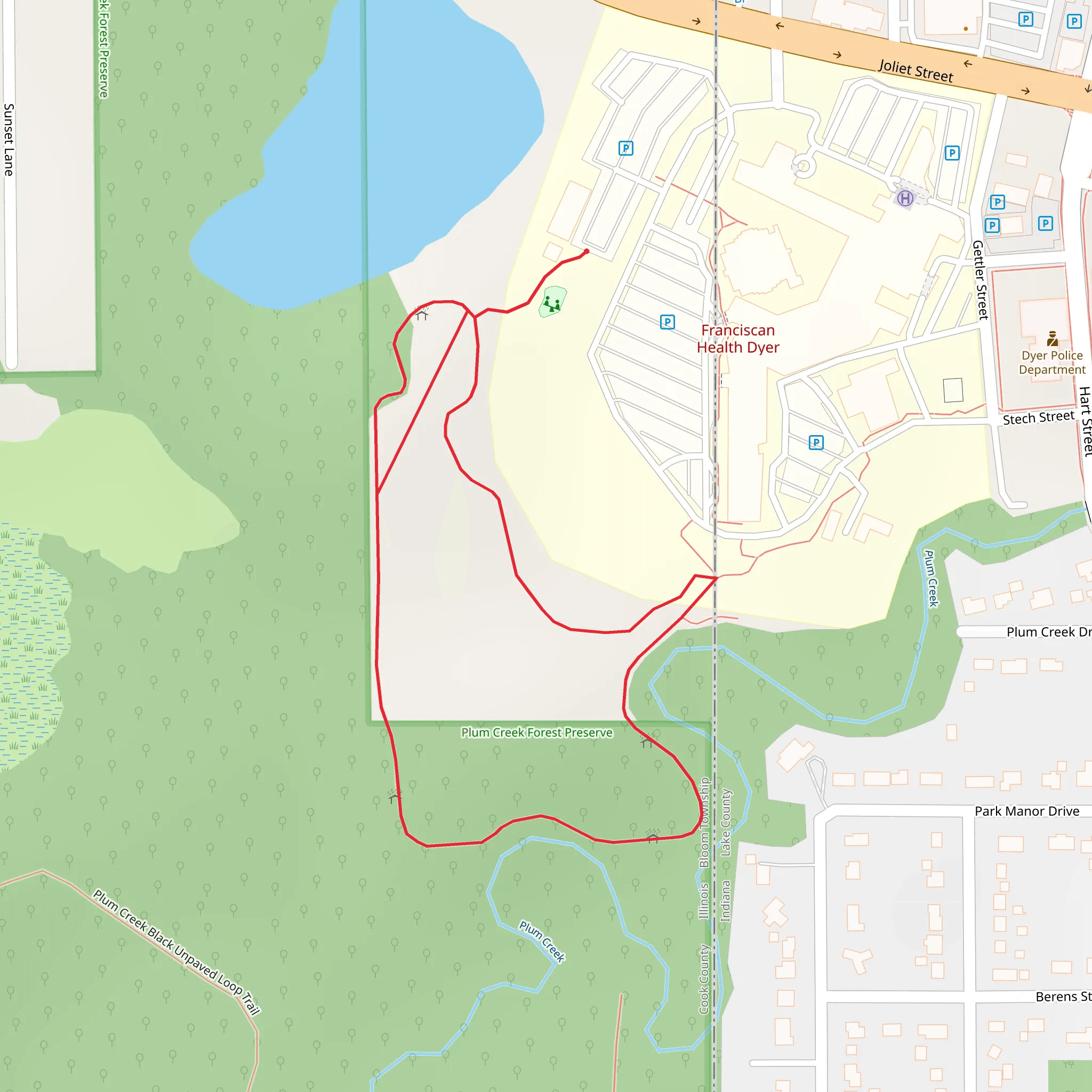 Plum Creek Drive Loop mobile static map