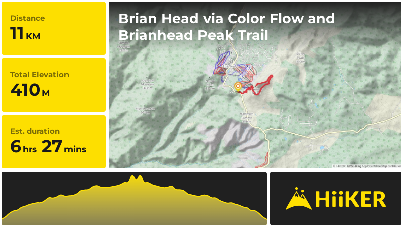 Brian Head via Color Flow and Brianhead Peak Trail | Iron County | Uta