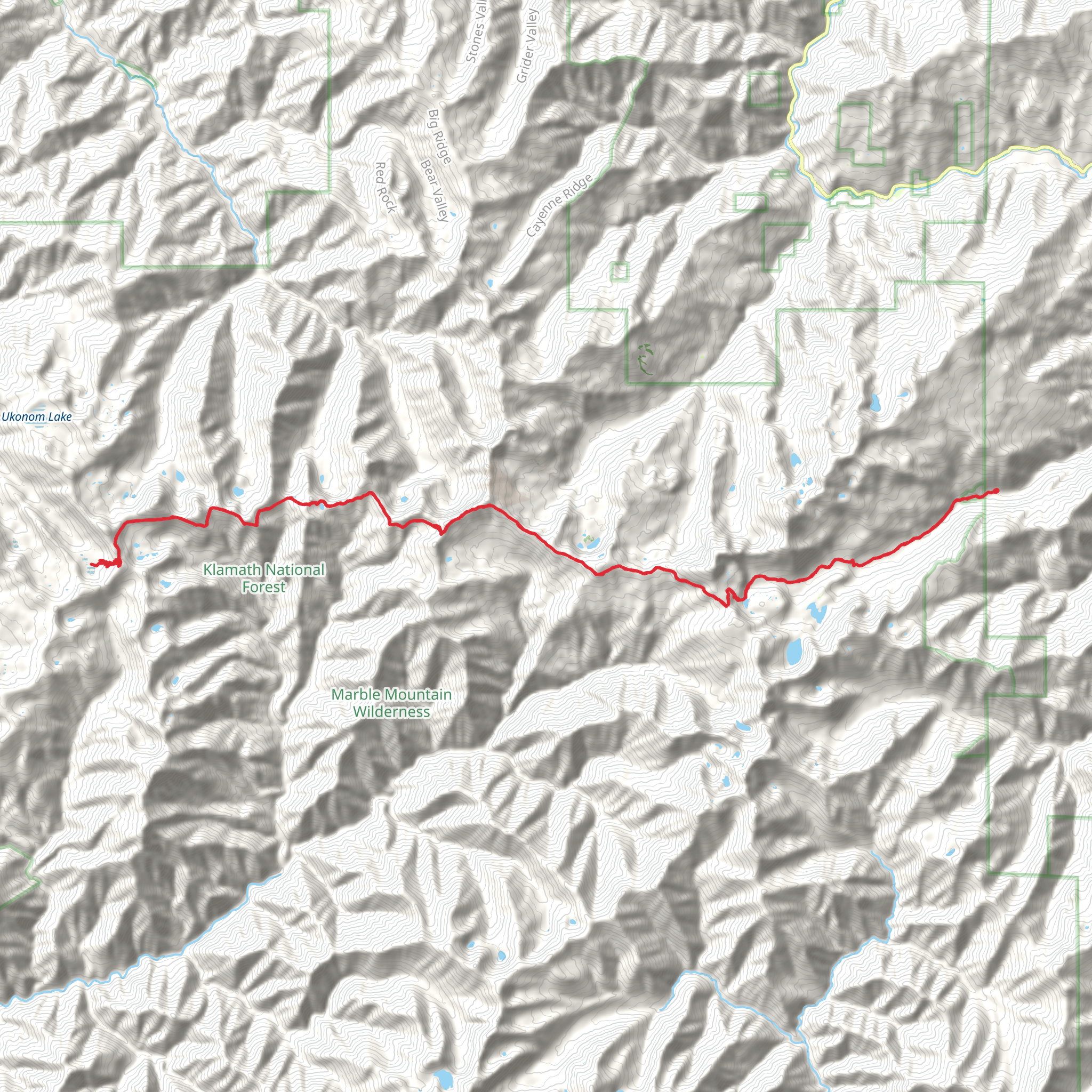 Marble Mountain, Pigeon Roost and Onemile Lake via Marble Rim Trail
