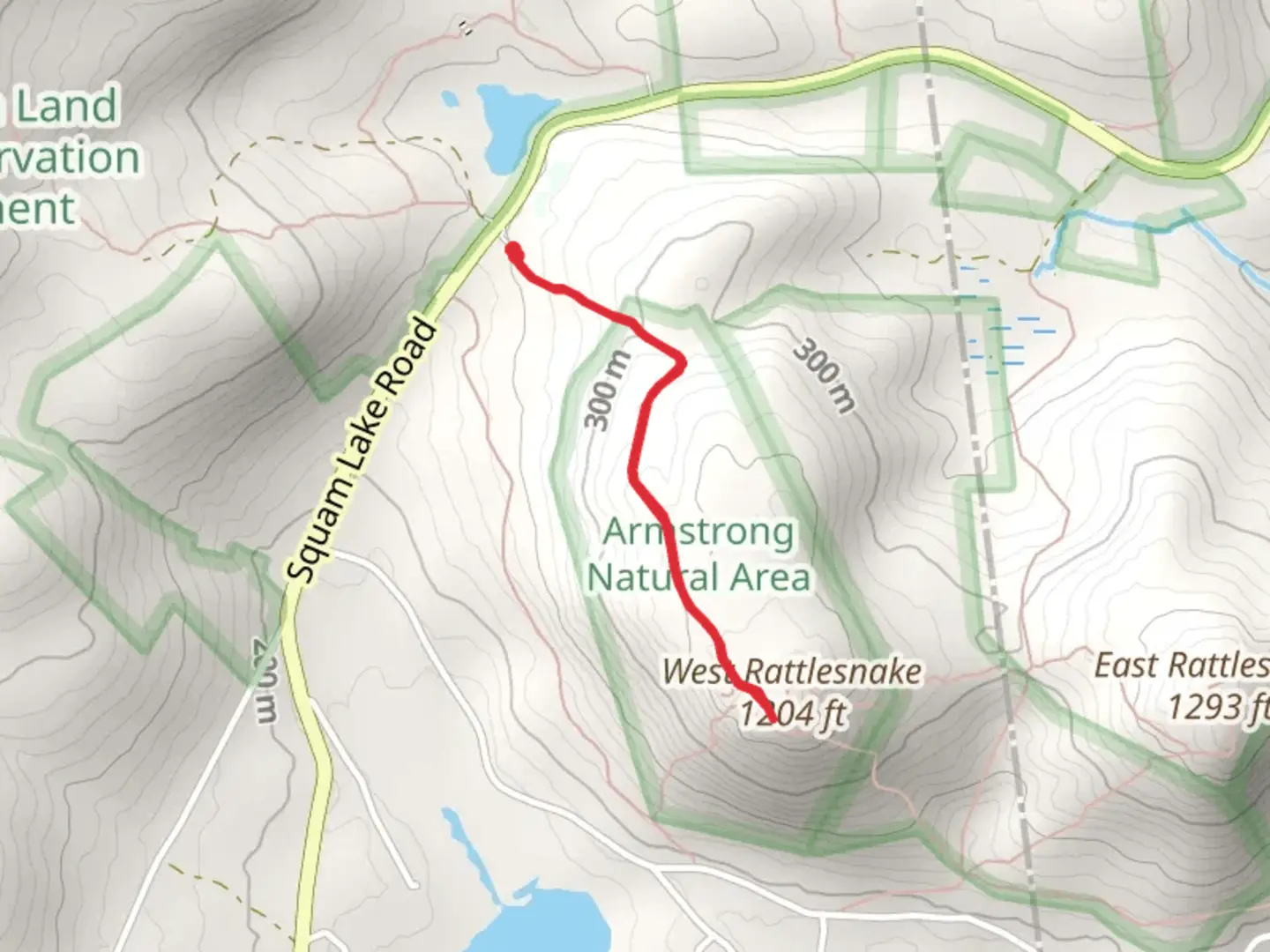 An image depicting the trail West Rattlesnake Mount and its surrounding area.