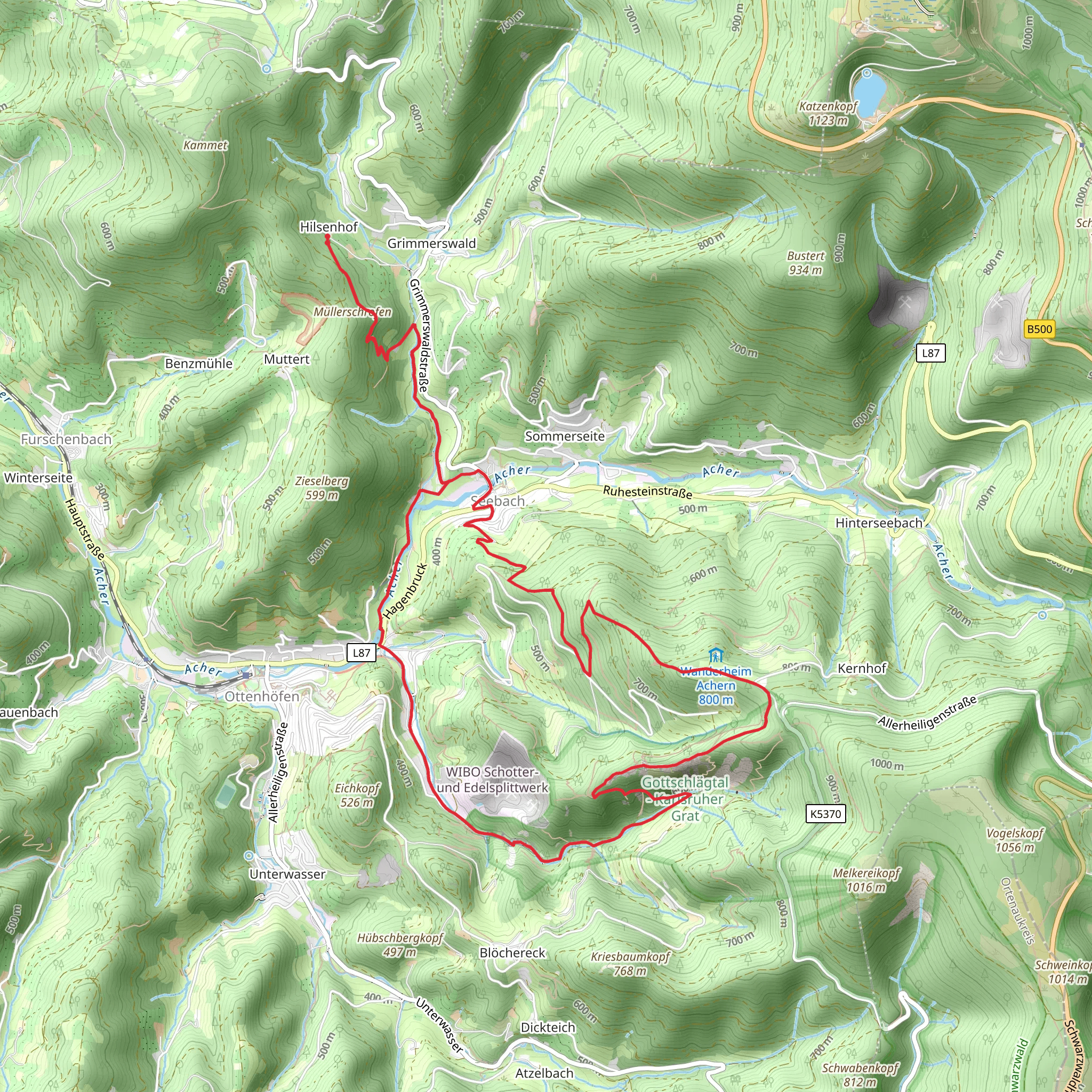 Grimmerswald and Eichhaldenfirst Loop mobile static map