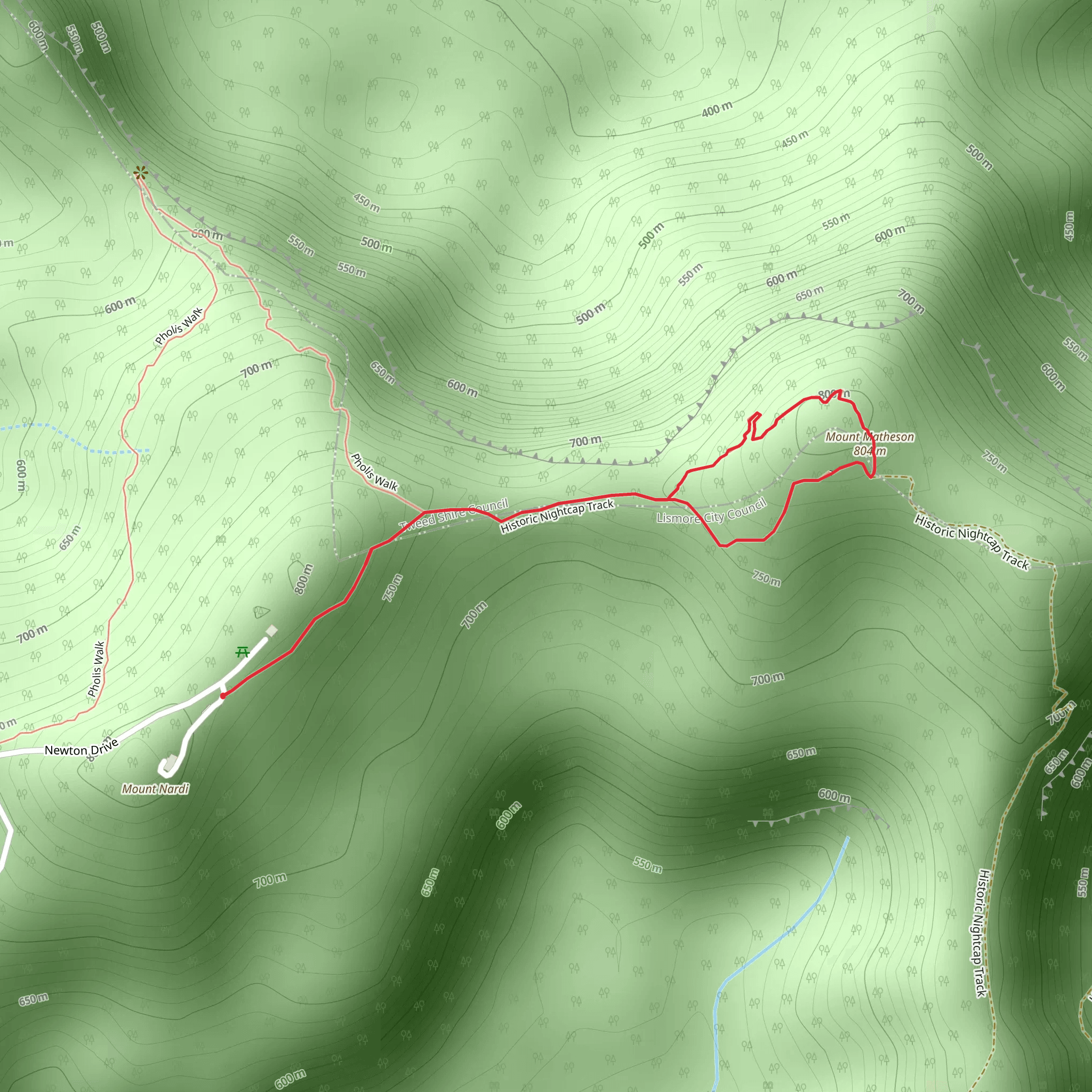 Mount Matheson Loop Walk mobile static map