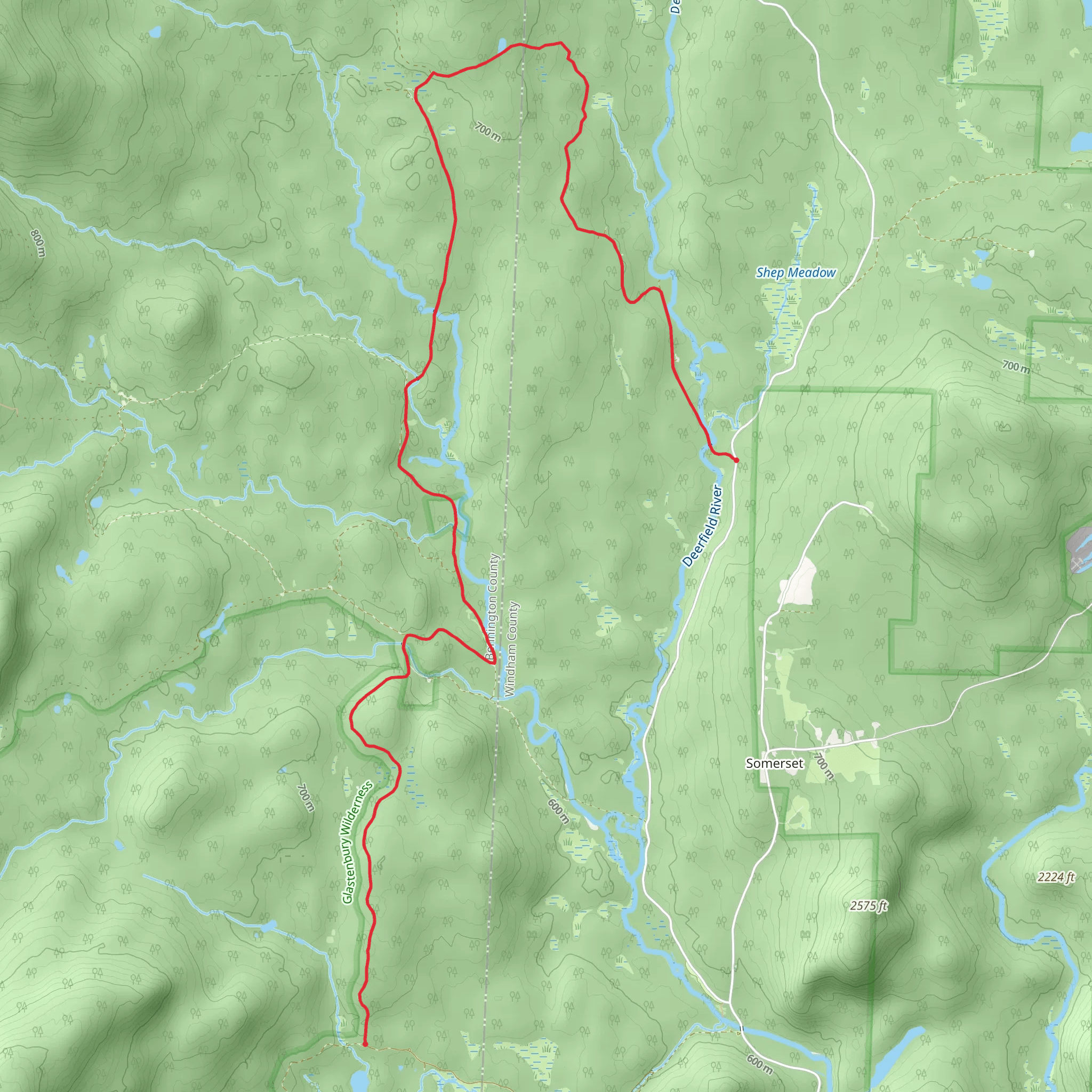 Castle Brook Trail mobile static map