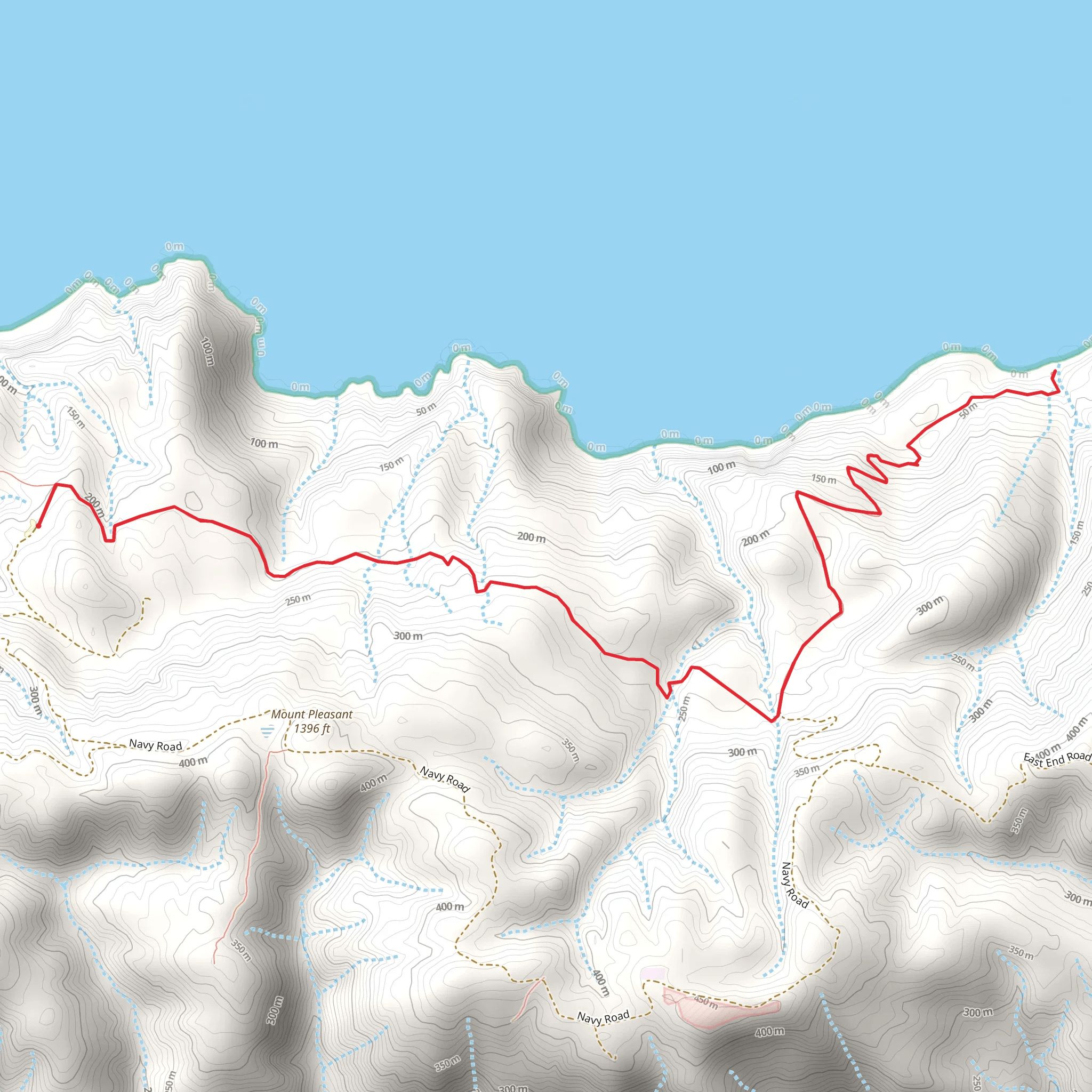 Santa Barbara Channel via Del Norte Trail mobile static map