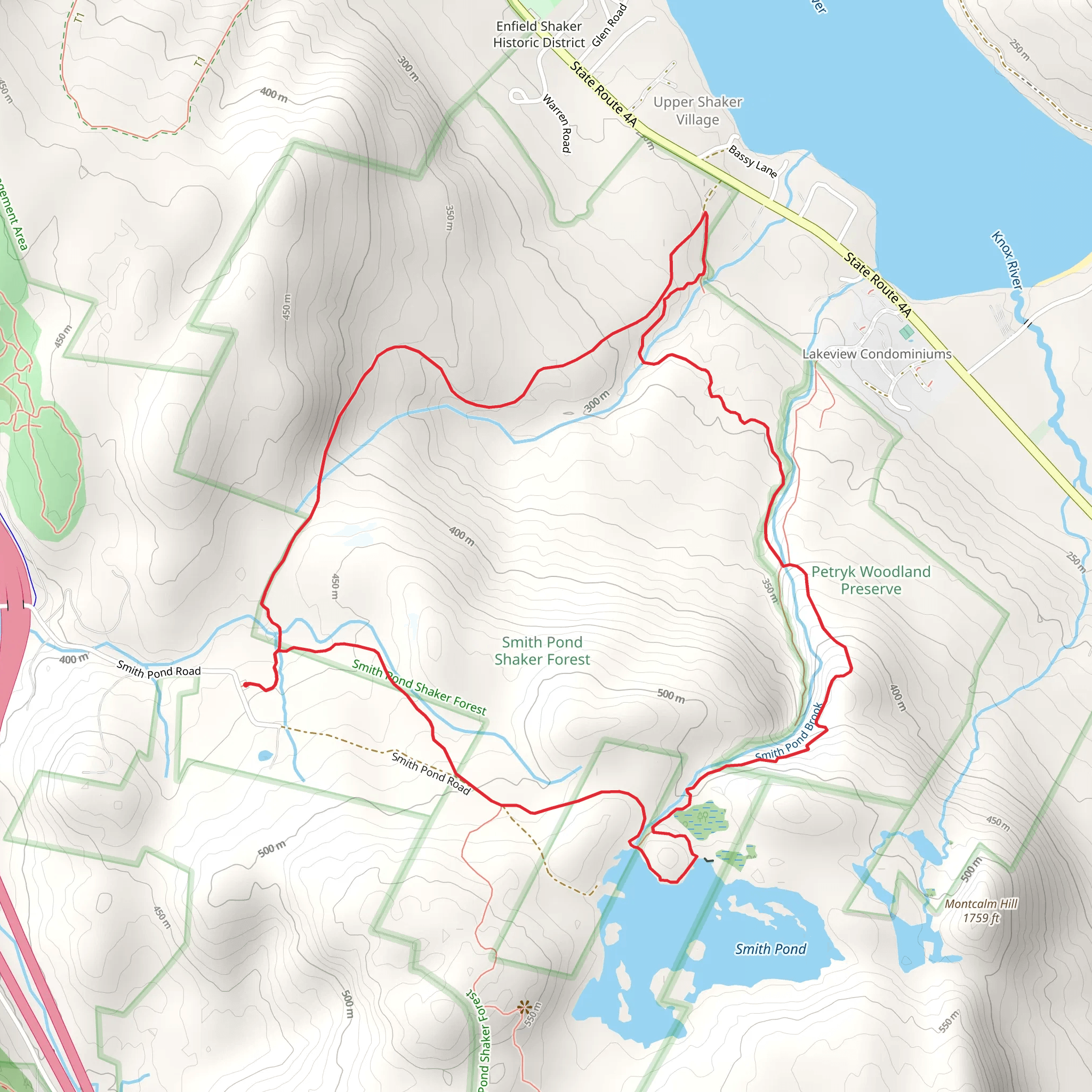 Smith Pond Road Loop mobile static map