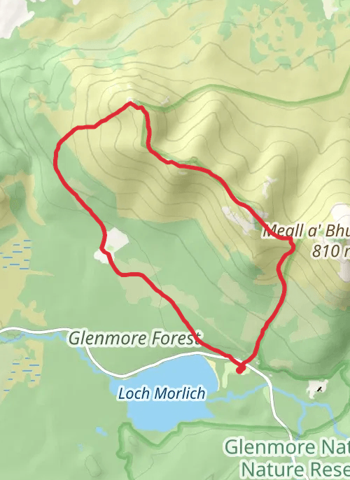 Cregan Gorm ridge hike mobile static map
