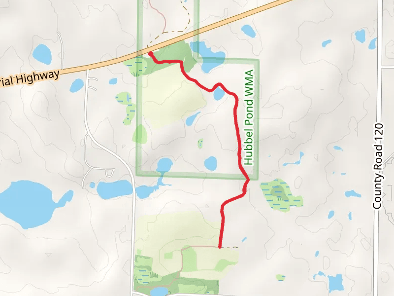 North Country TRail - South from Becker County Veterans Memorial Highway