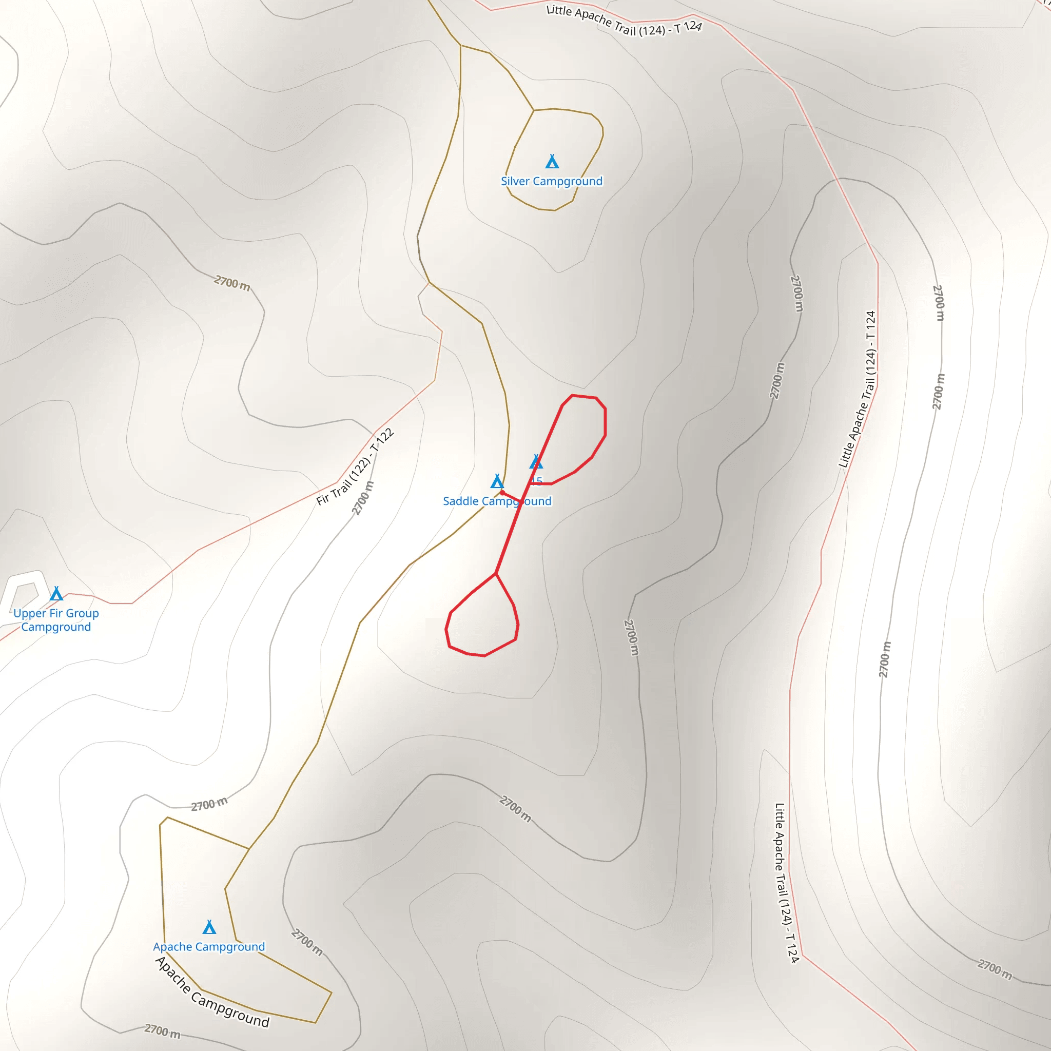 Saddle Campground Walk mobile static map