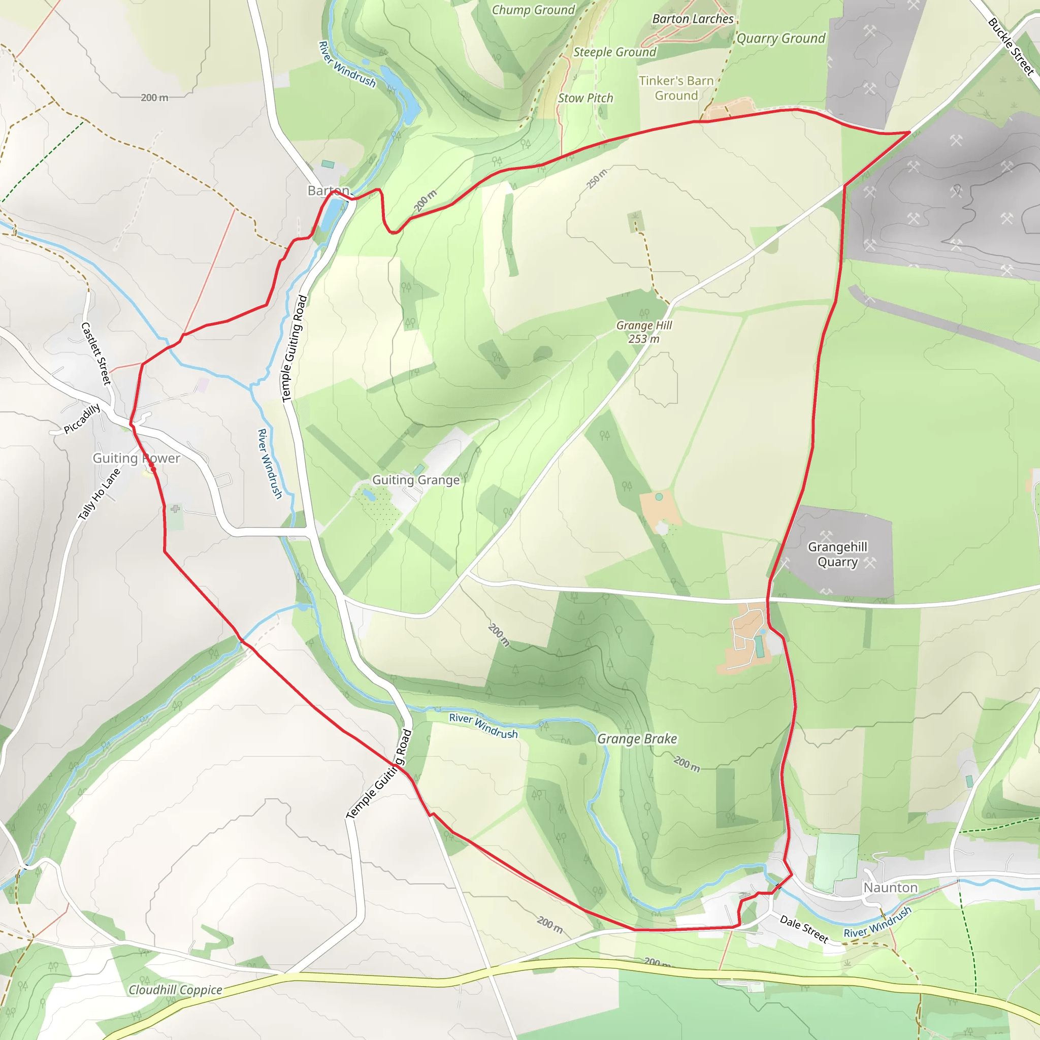 Guiting Power and Barton Loop mobile static map