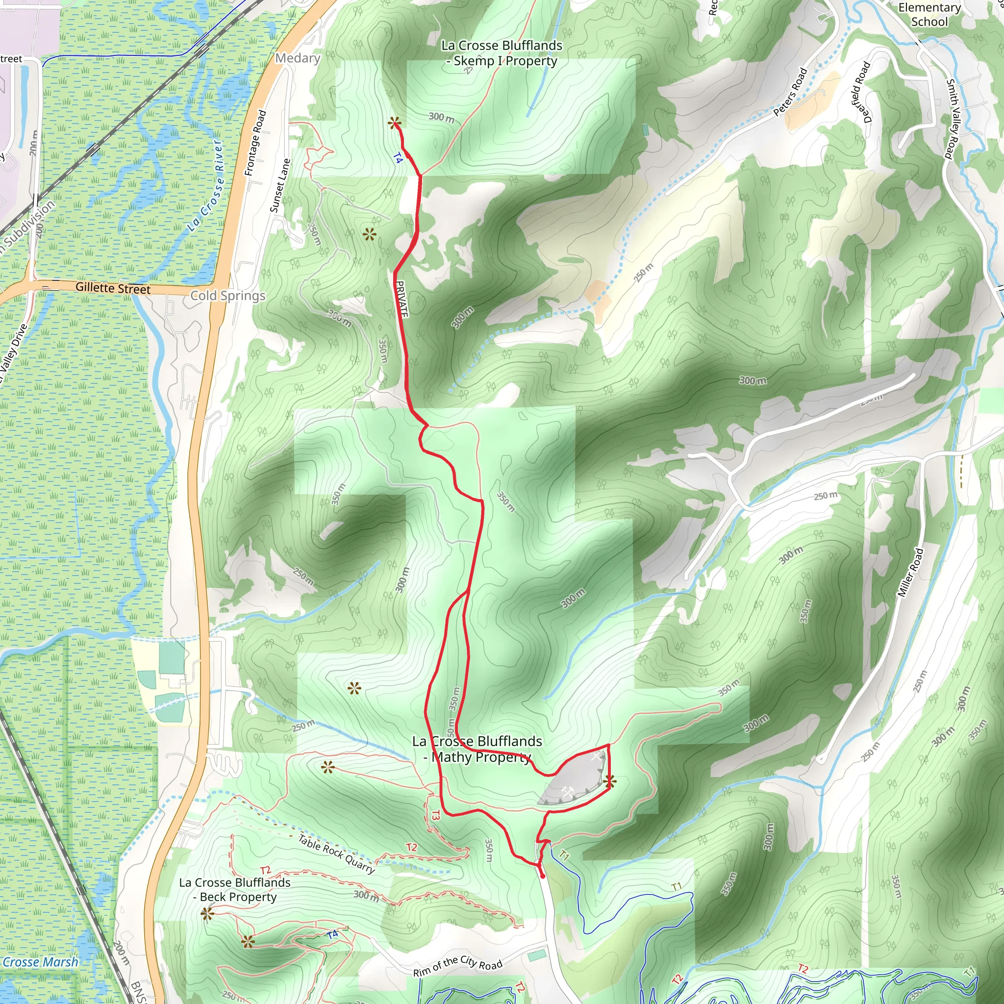 Old Quarry Road Loop mobile static map