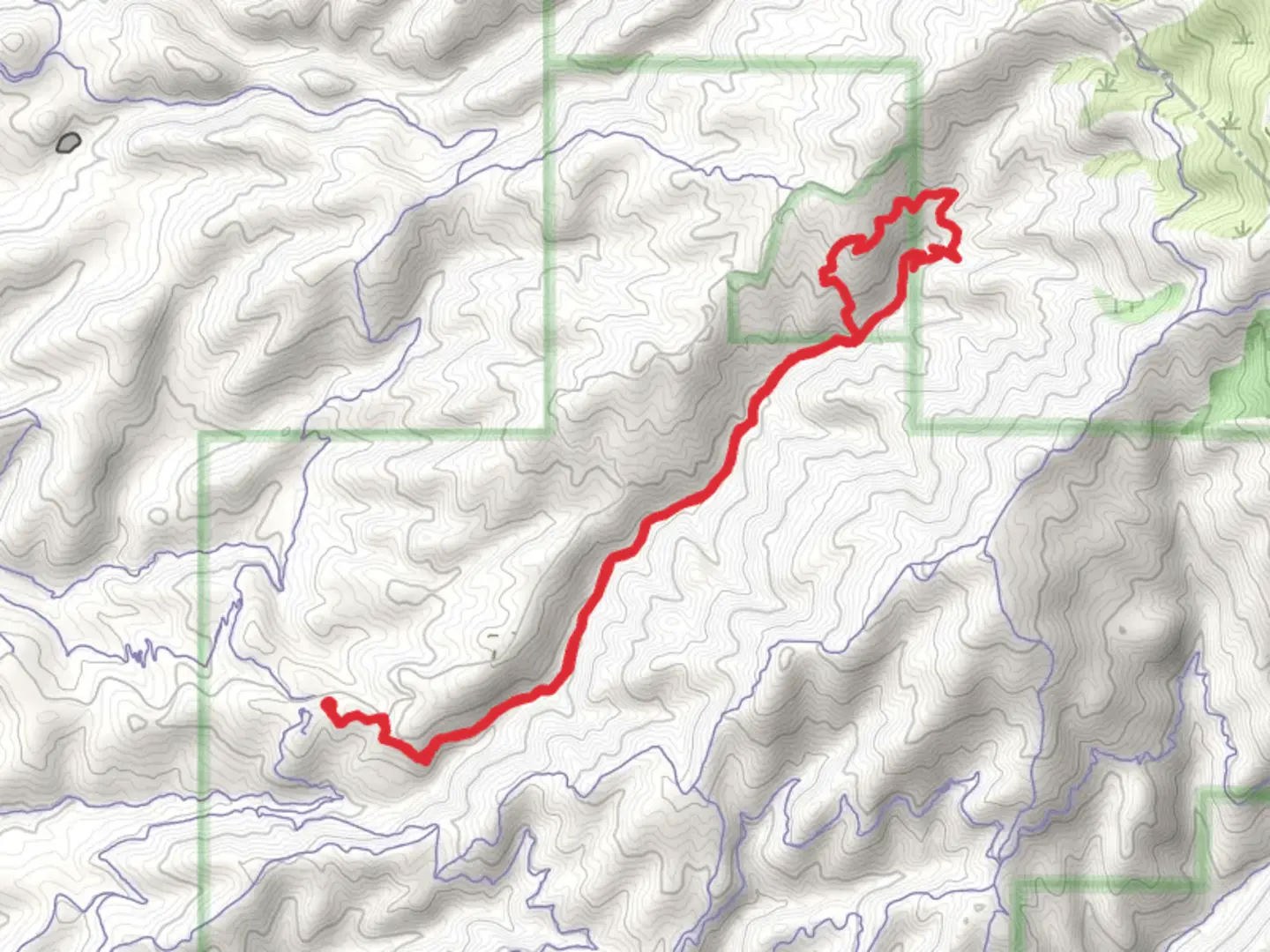 An image depicting the trail Hulls Gulch Loop and its surrounding area.