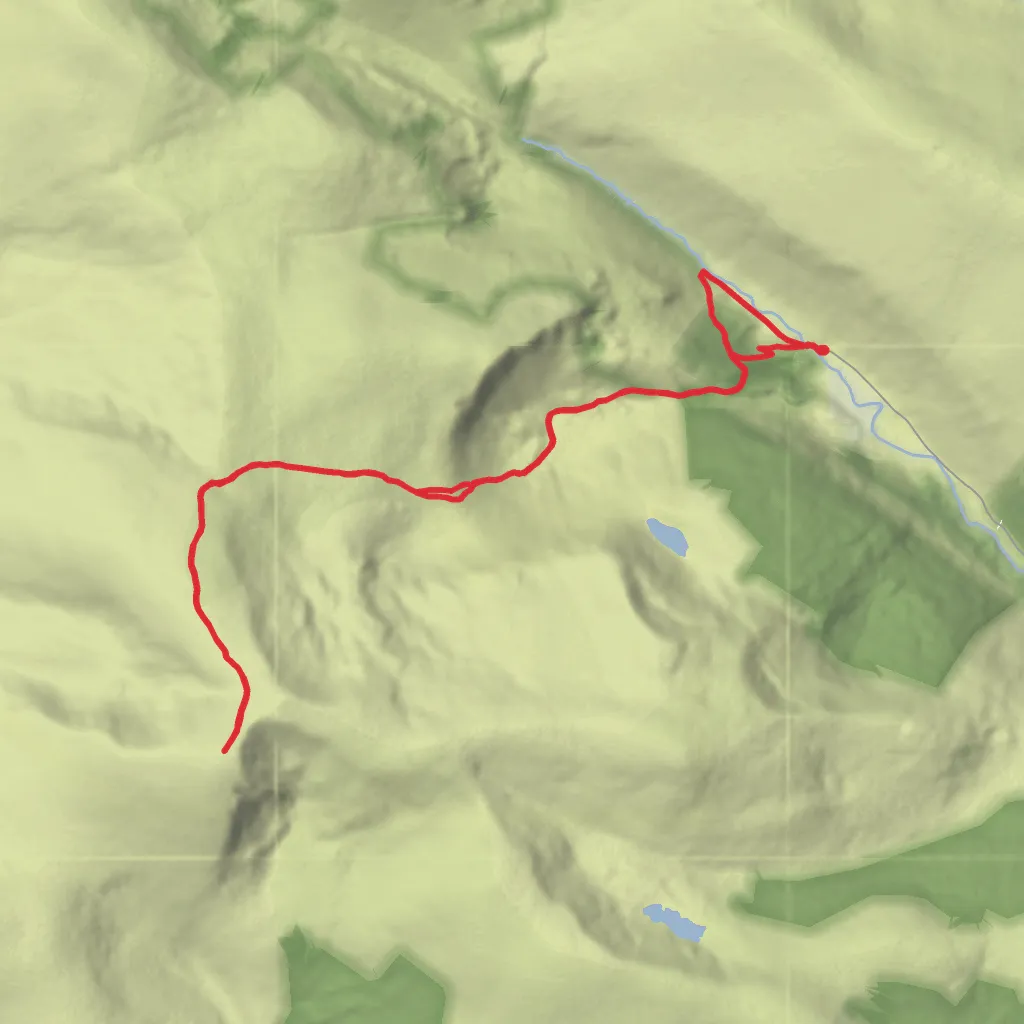 Lugnaquilla Ridge Trail mobile static map