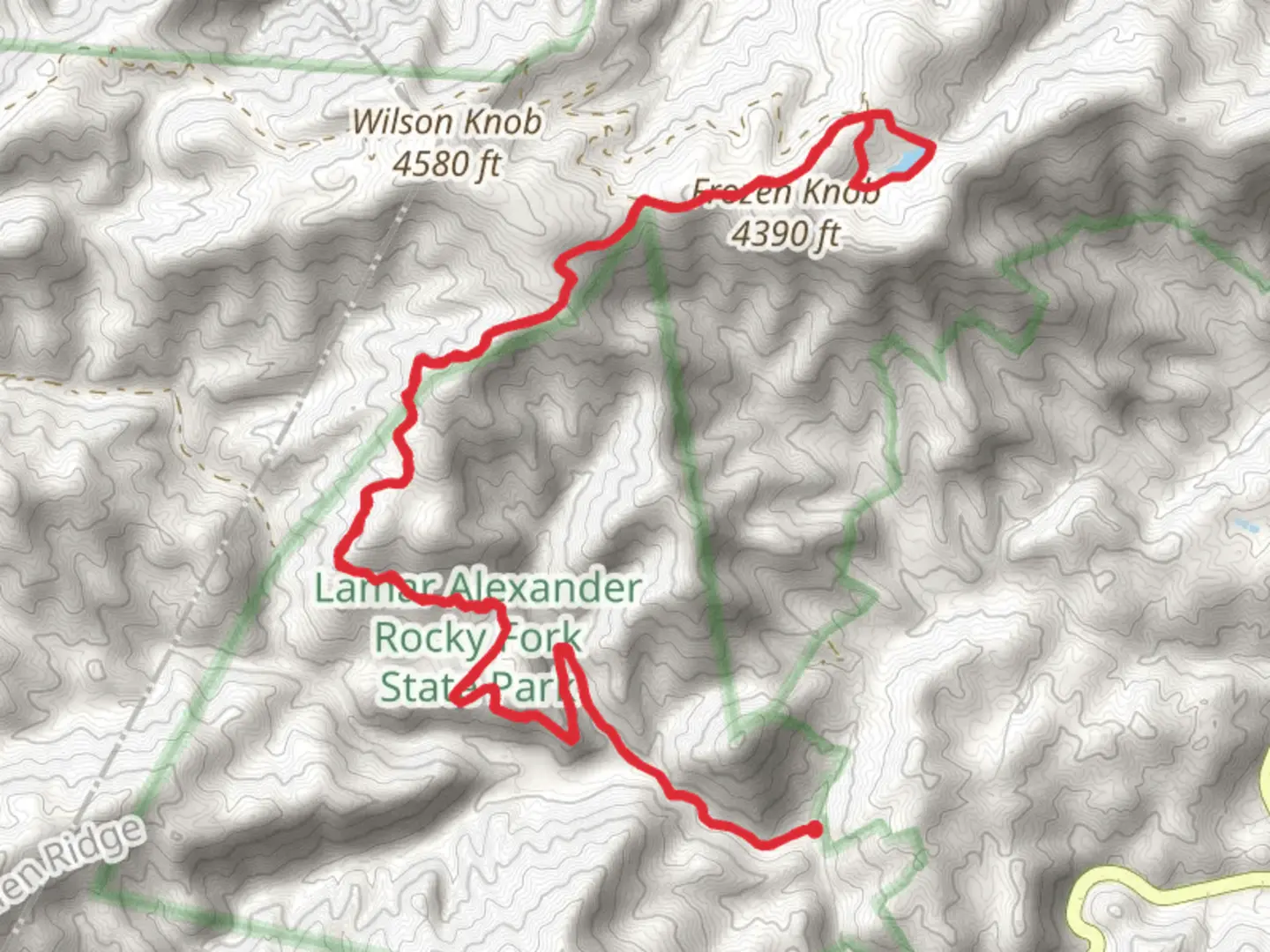 An image depicting the trail Birchfield Camp Trail and its surrounding area.