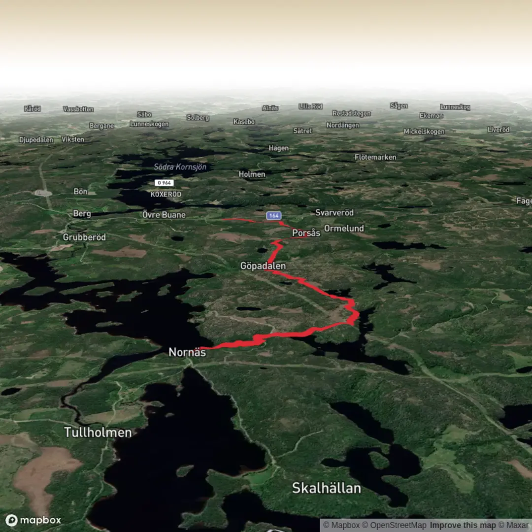 An image depicting the trail Bohusleden Trail stage 6 and its surrounding area.