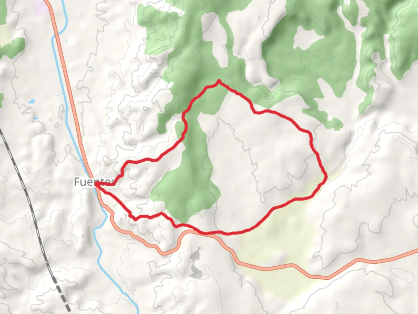 An image depicting the trail Path of the Navas PR CU 56 and its surrounding area.