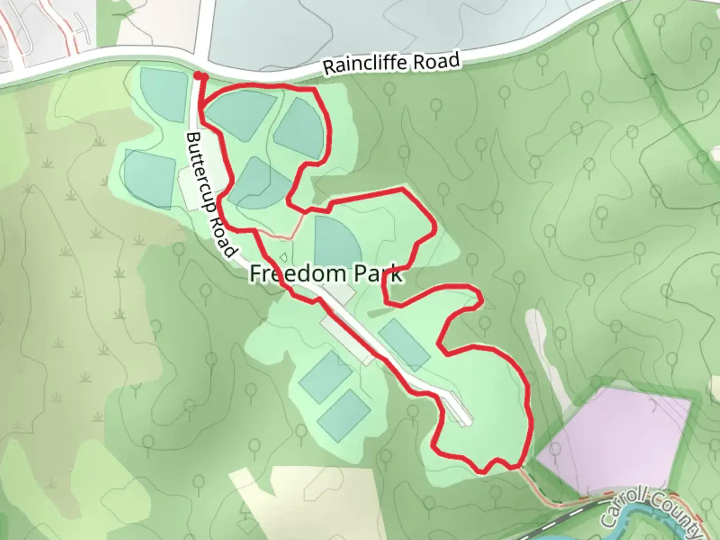 An image depicting the trail Social Loop Trail and its surrounding area.