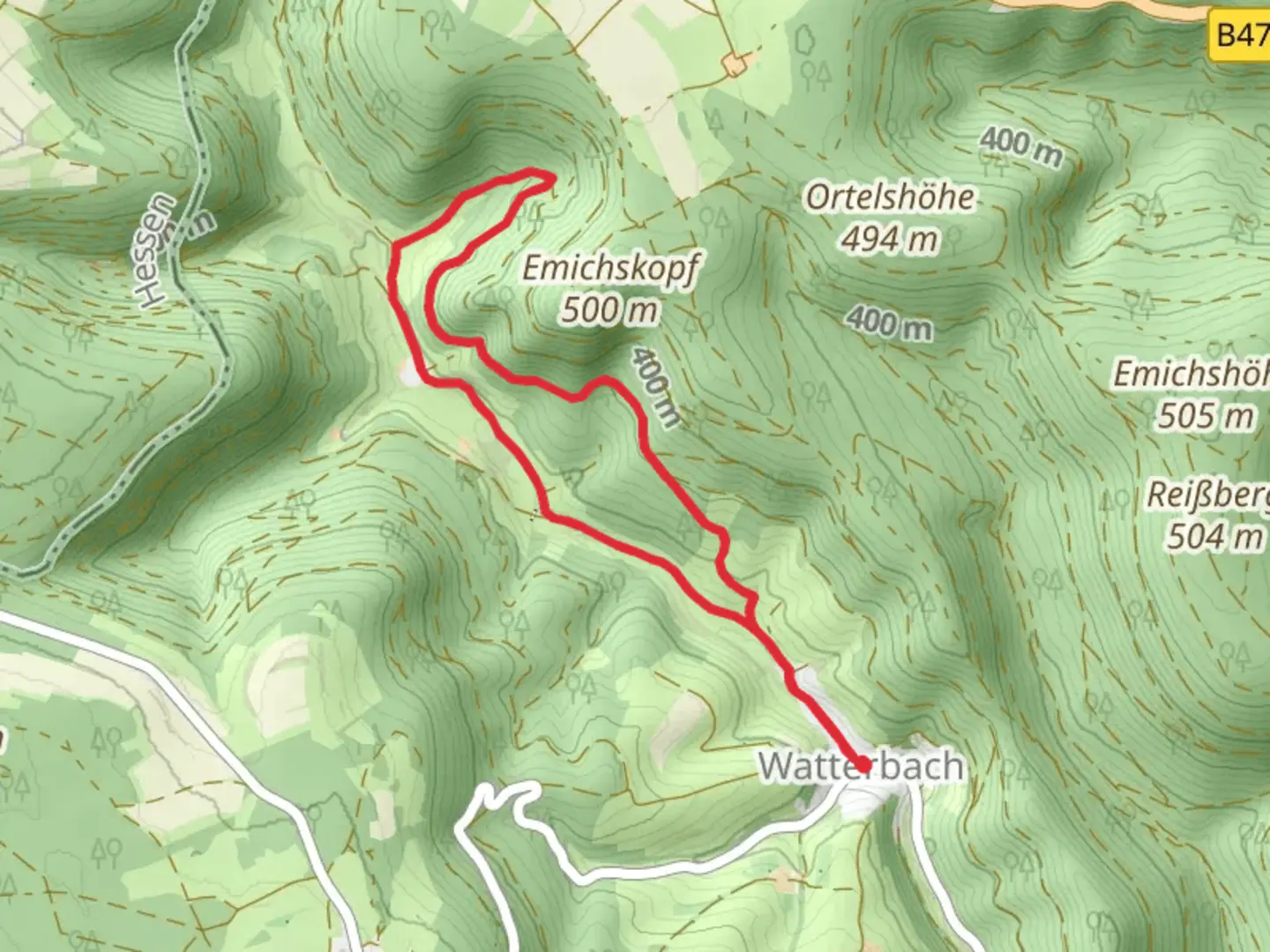 An image depicting the trail Schrahmuhle Loop via Kehlbergweg and its surrounding area.