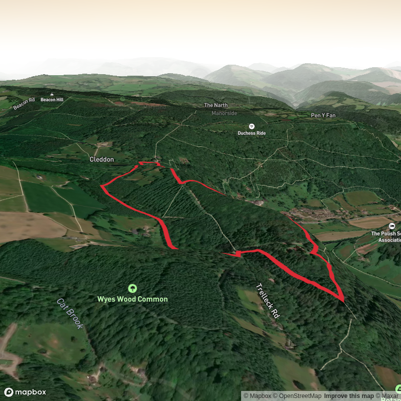 Whitestone Viewpoint and Cleddon Falls Loop