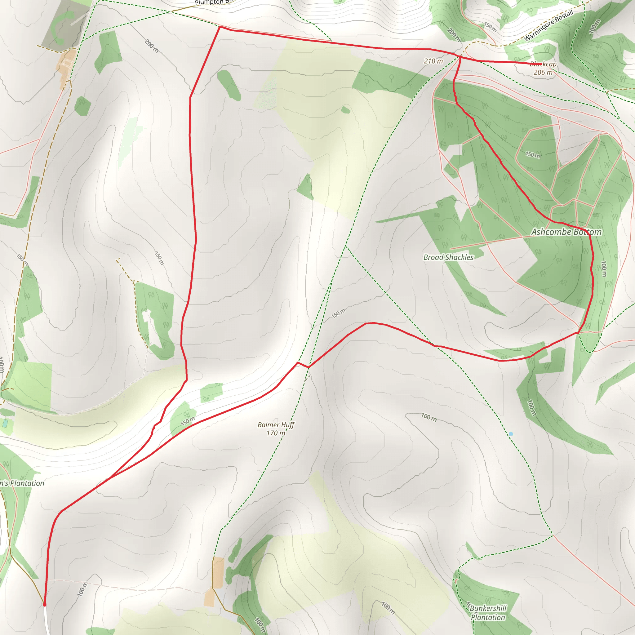 Blackcap Loop mobile static map