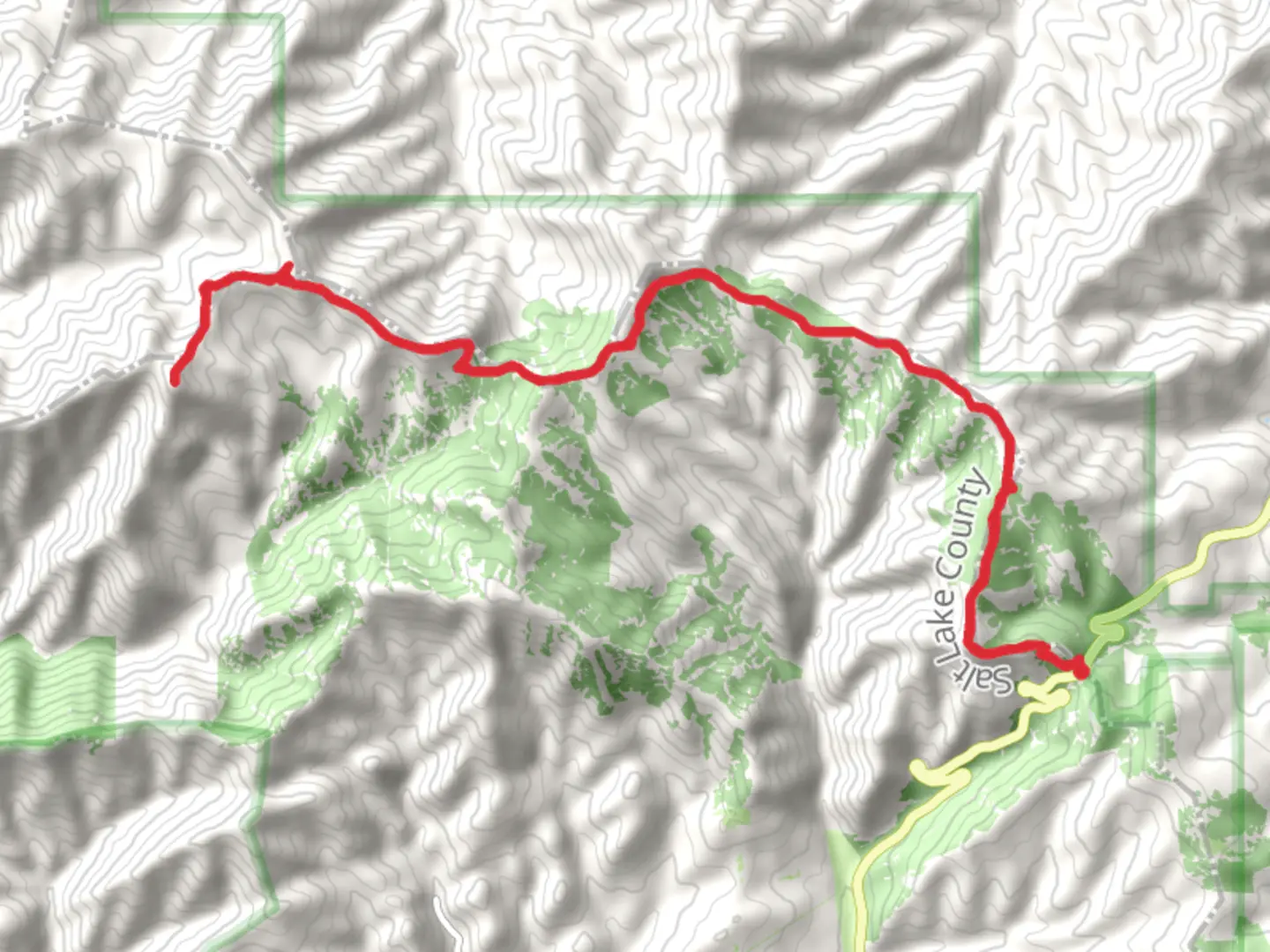 An image depicting the trail Grandview Peak via Great Western Trail and its surrounding area.