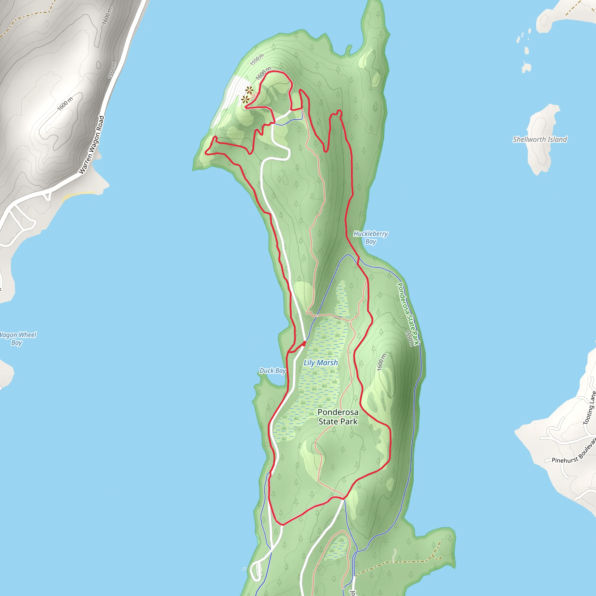 Huckleberry Loop and Fox Run Loop mobile static map