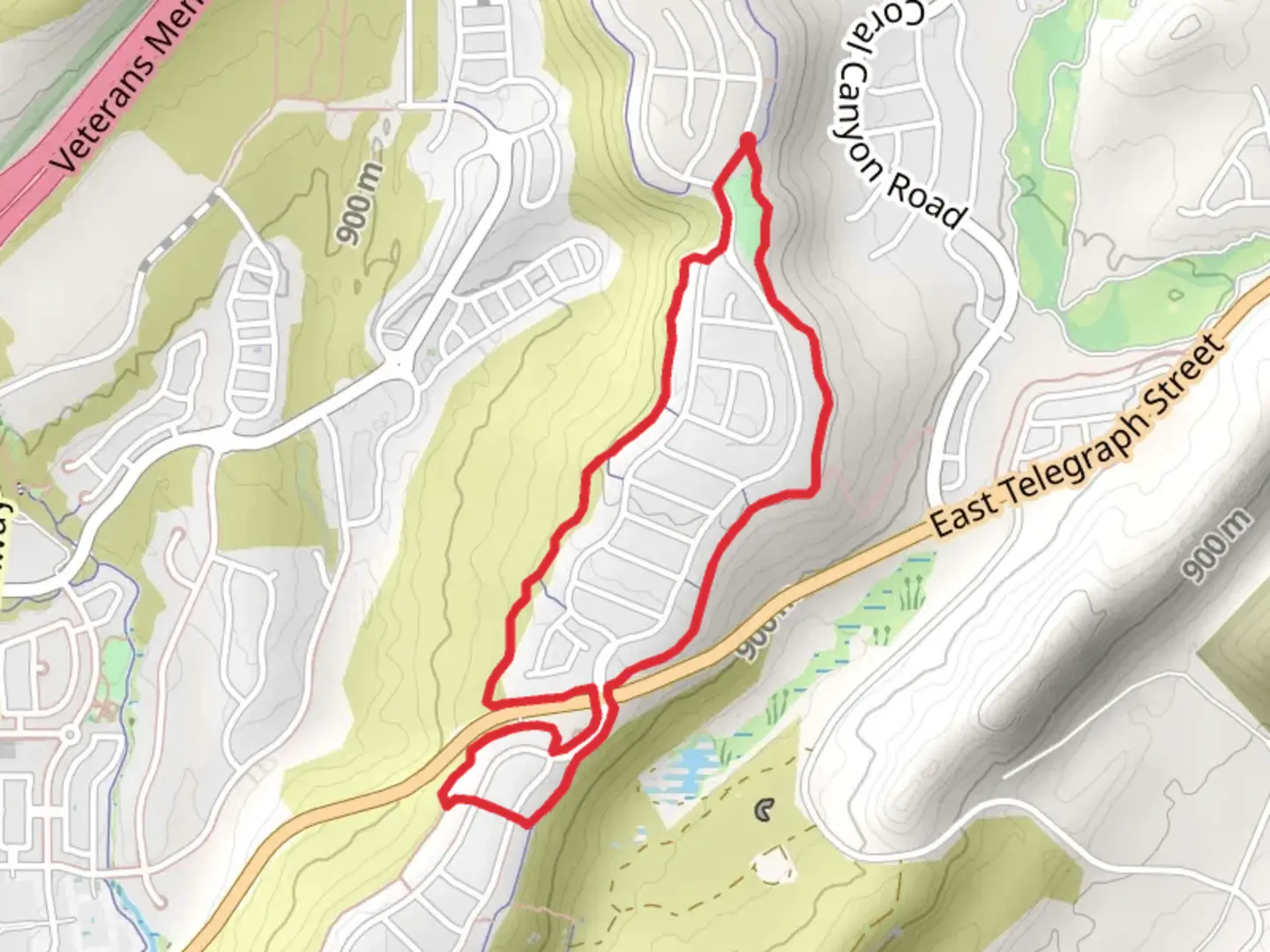 An image depicting the trail Crown King Trail and Highline Trail and its surrounding area.