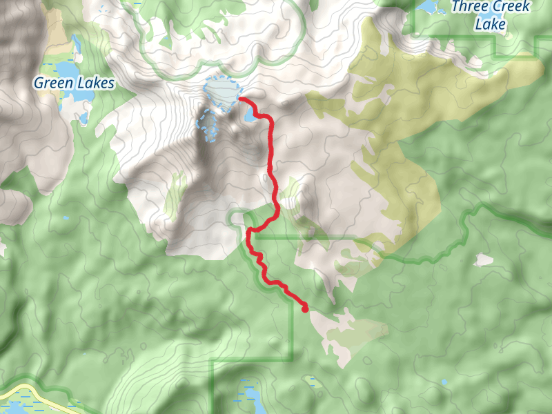 No Name Lake and Crater Creek Ditch via Broken Top Trail