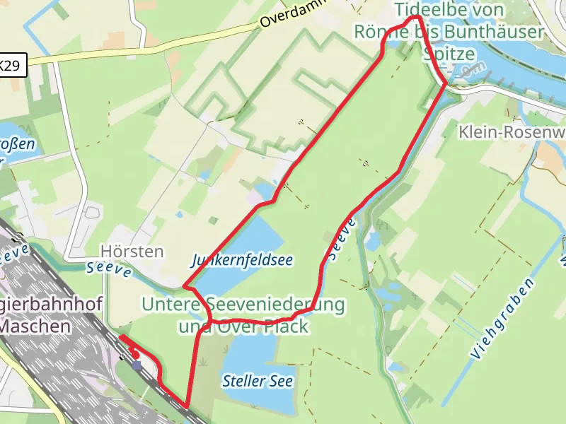 Steller See to Junkernfeldsee and Seeve Loop