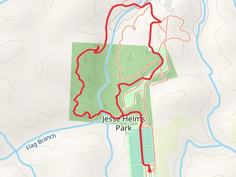 Field Track and Red Loop Trail - Jesse Helms Park