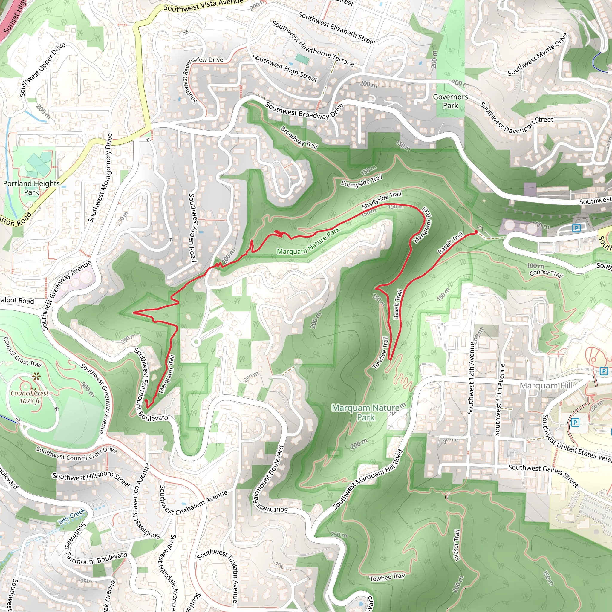 Marquam 4T Trail mobile static map