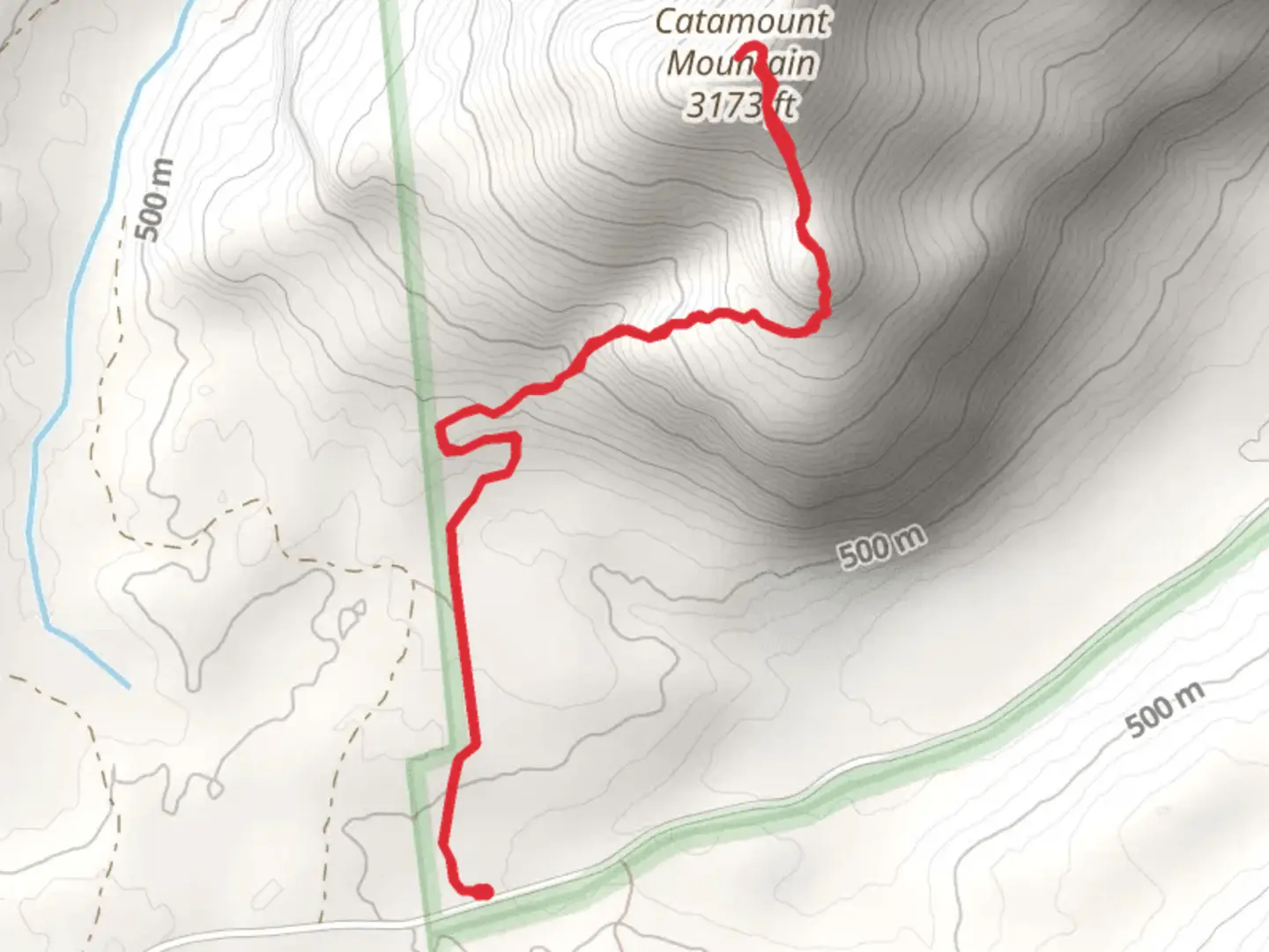 An image depicting the trail Catamount Mountain Trail and its surrounding area.
