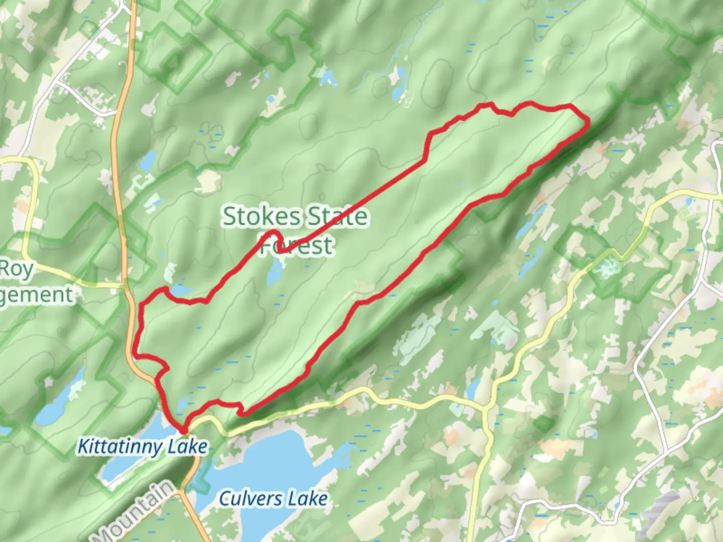 An image depicting the trail Sunrise Mountain and Swenson Trail Loop and its surrounding area.