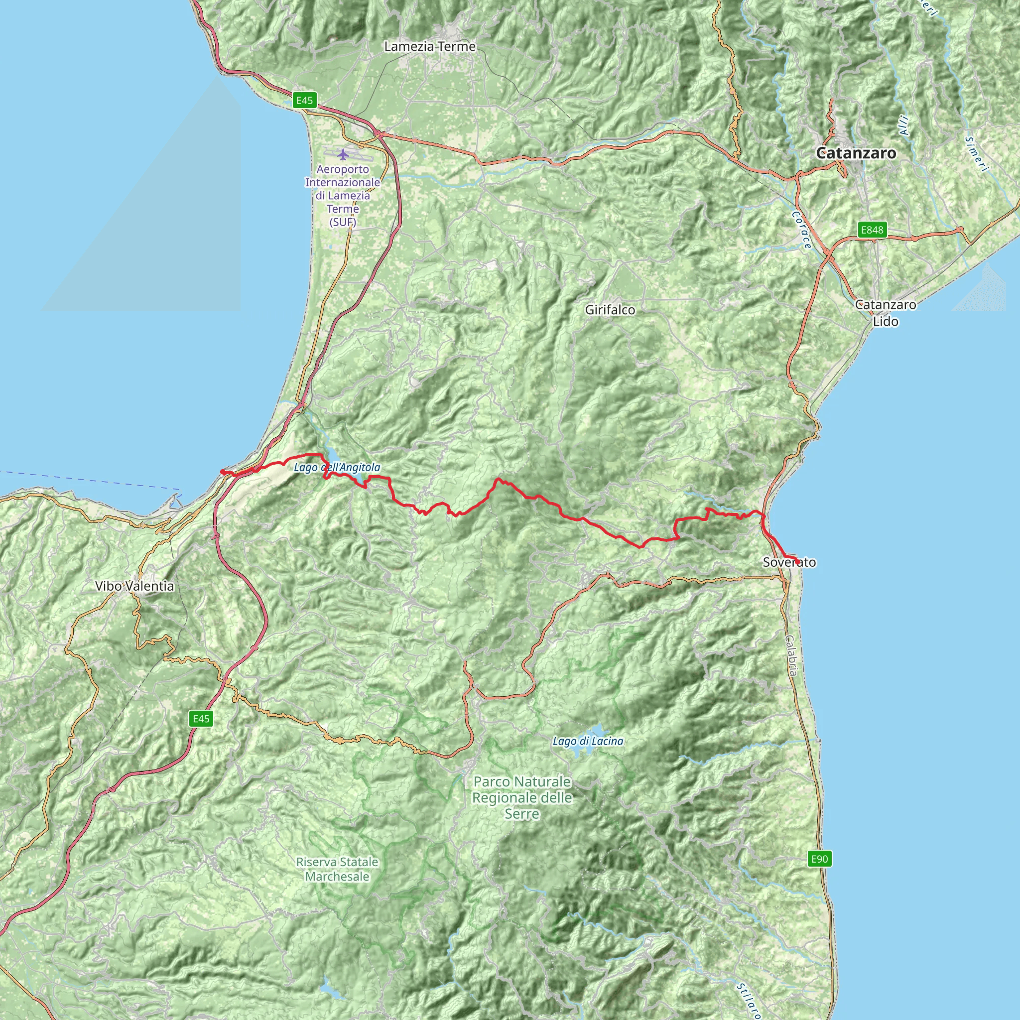 Cammino Kalabria Coast to Coast mobile static map