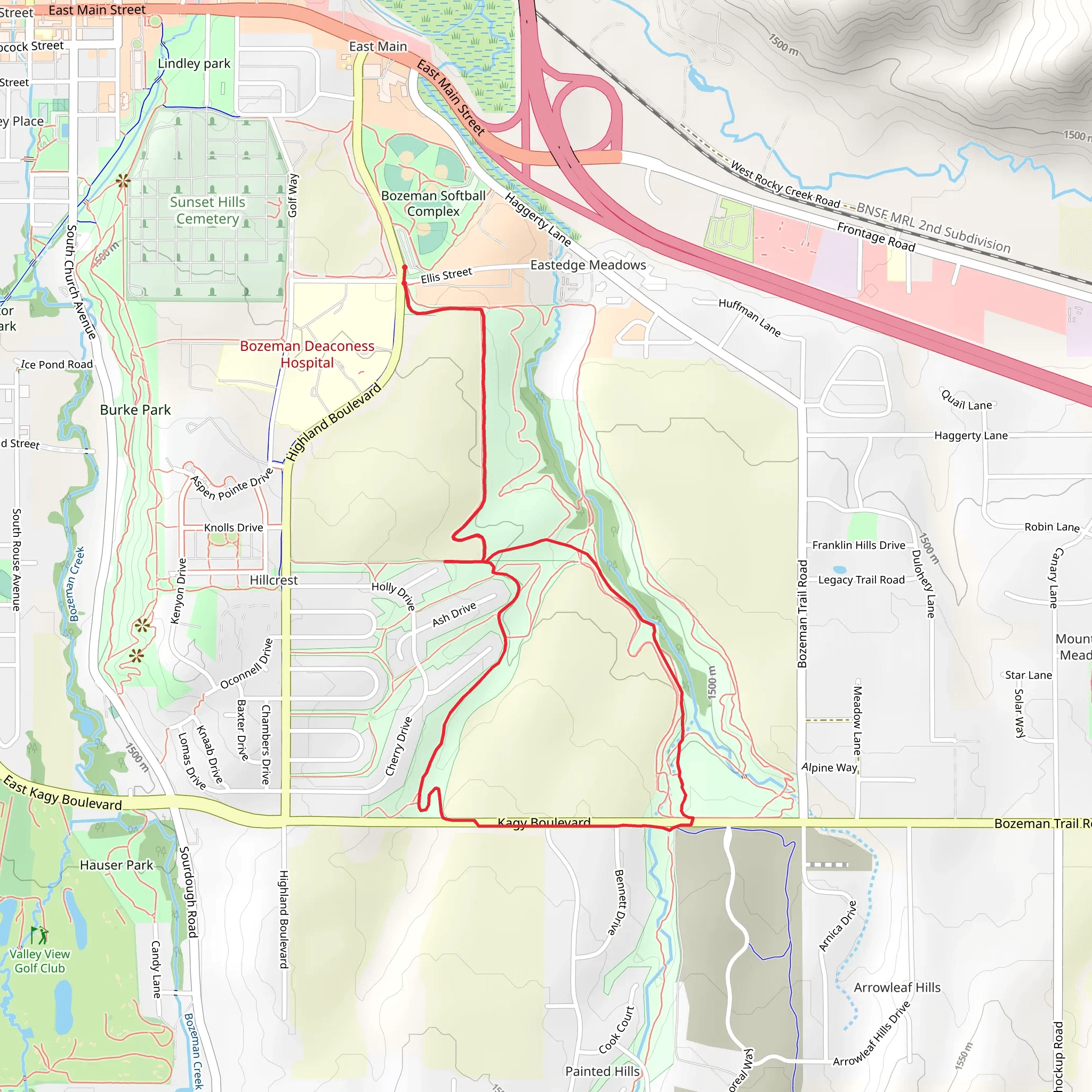 Ranch and Kagy Loop mobile static map