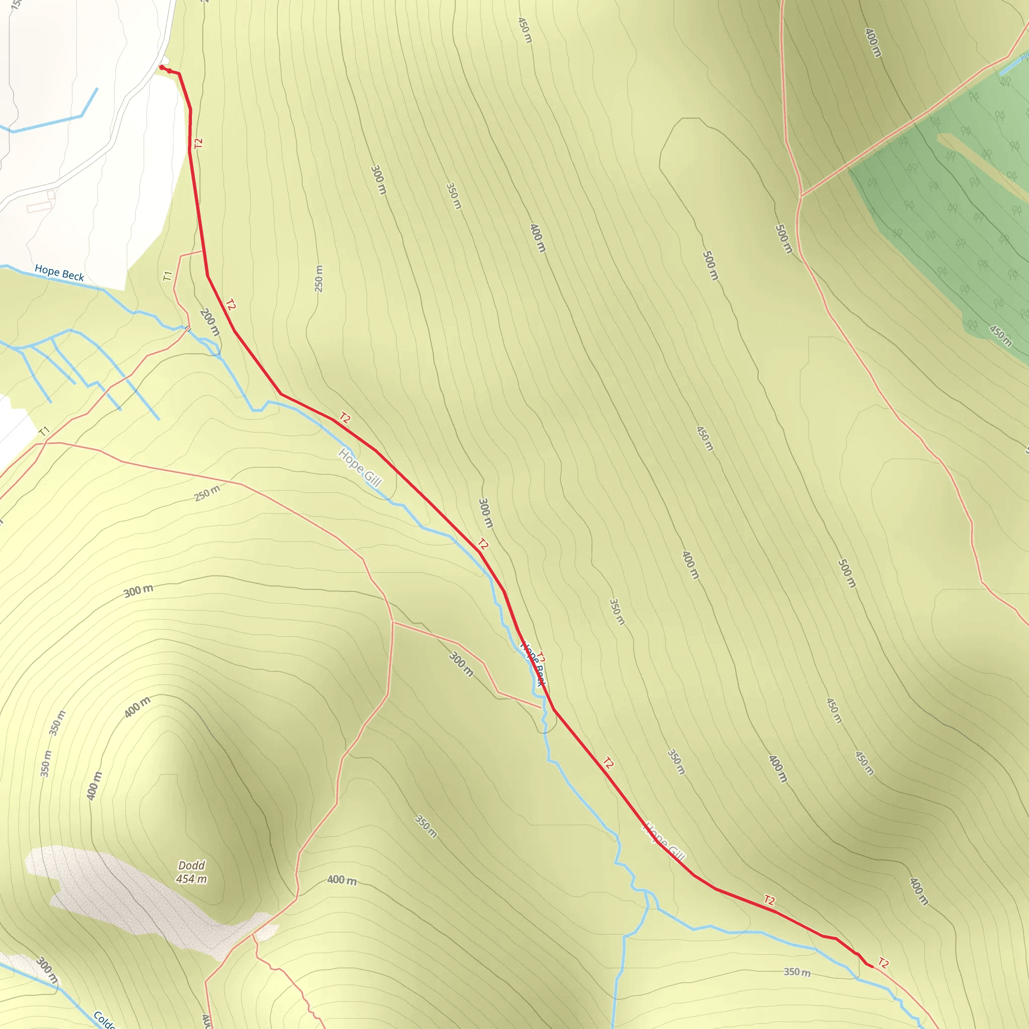 Hope Beck Streamside Walk mobile static map