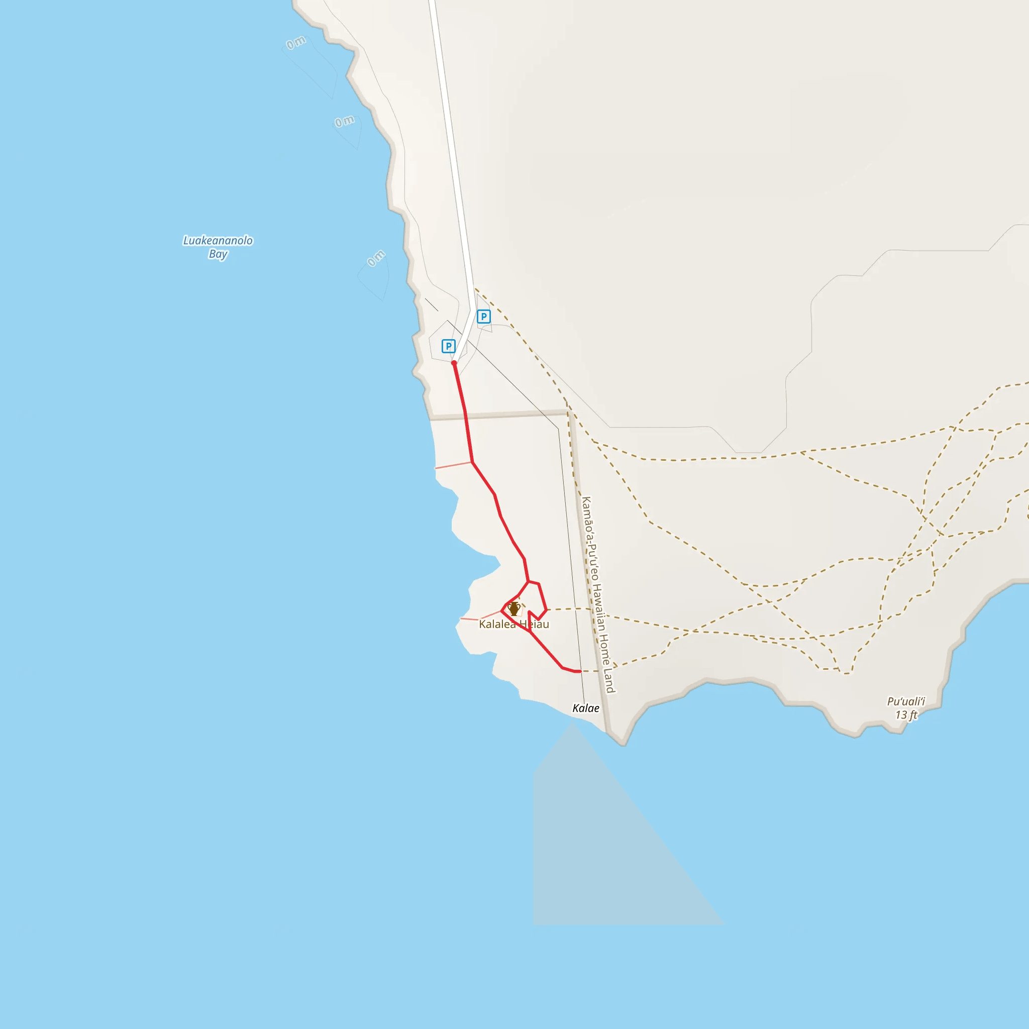 South Point Road - Luakeananolo Bay mobile static map