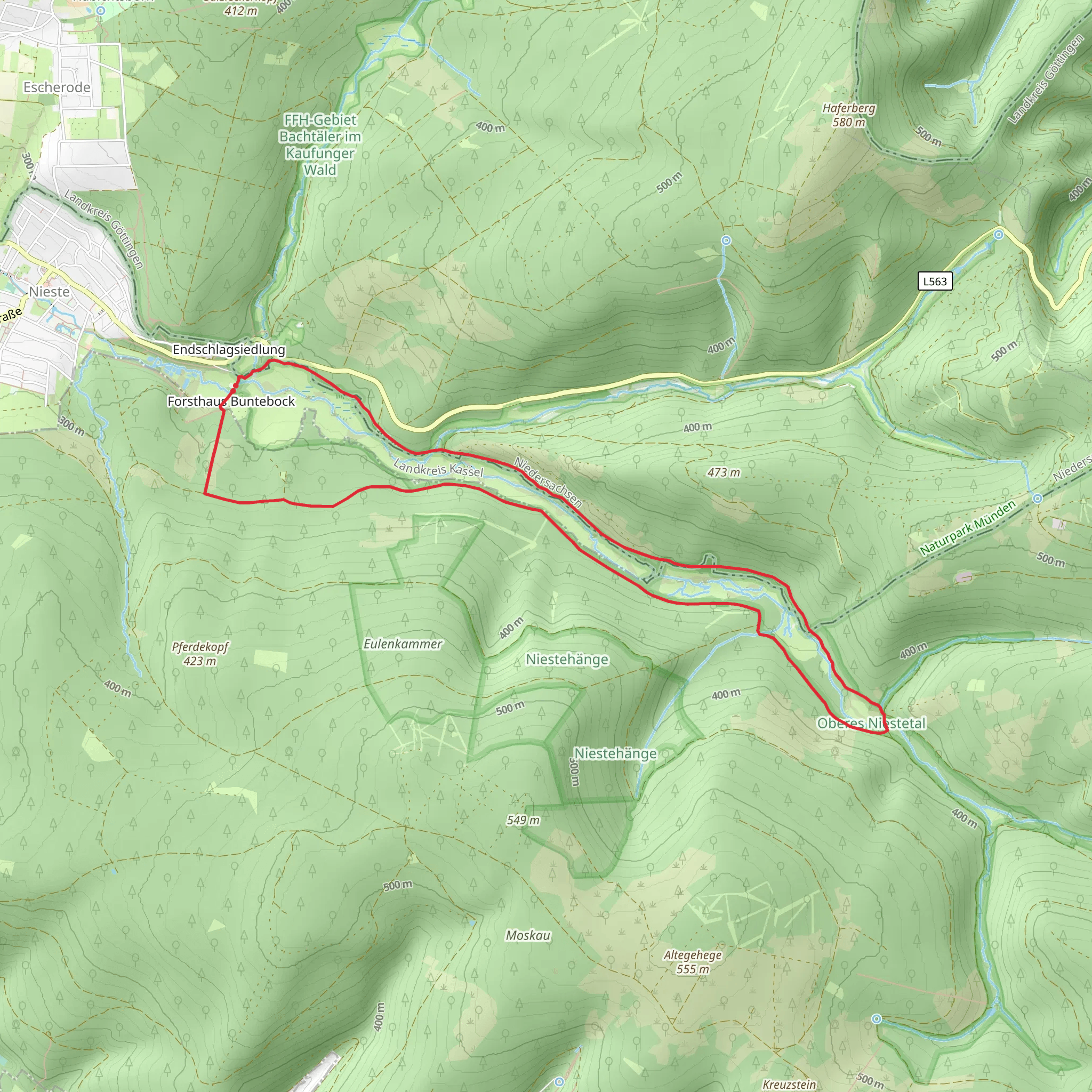 Grimmsteig and Herkulesweg Loop mobile static map