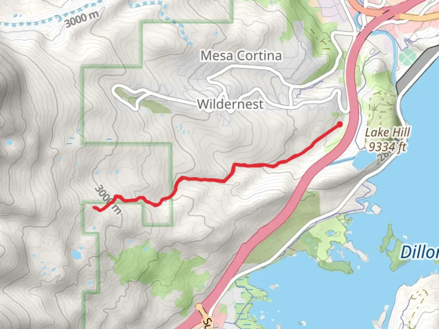 An image depicting the trail Lower and Upper Salt Lick Trail and its surrounding area.