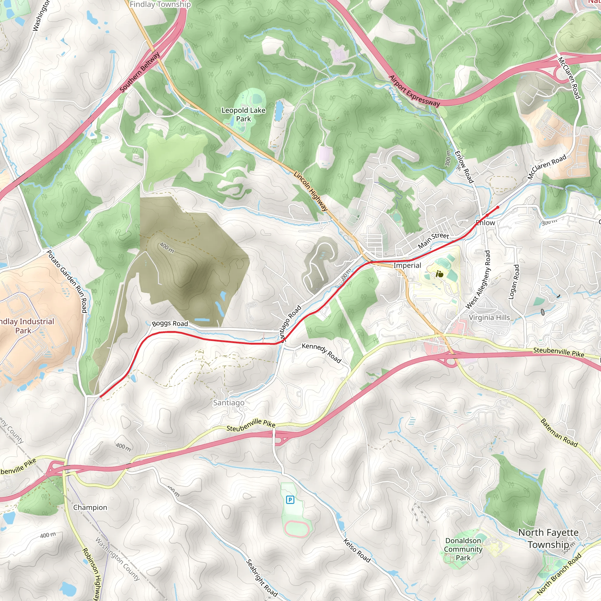 South Fork Montour Run Trail - Enlow mobile static map