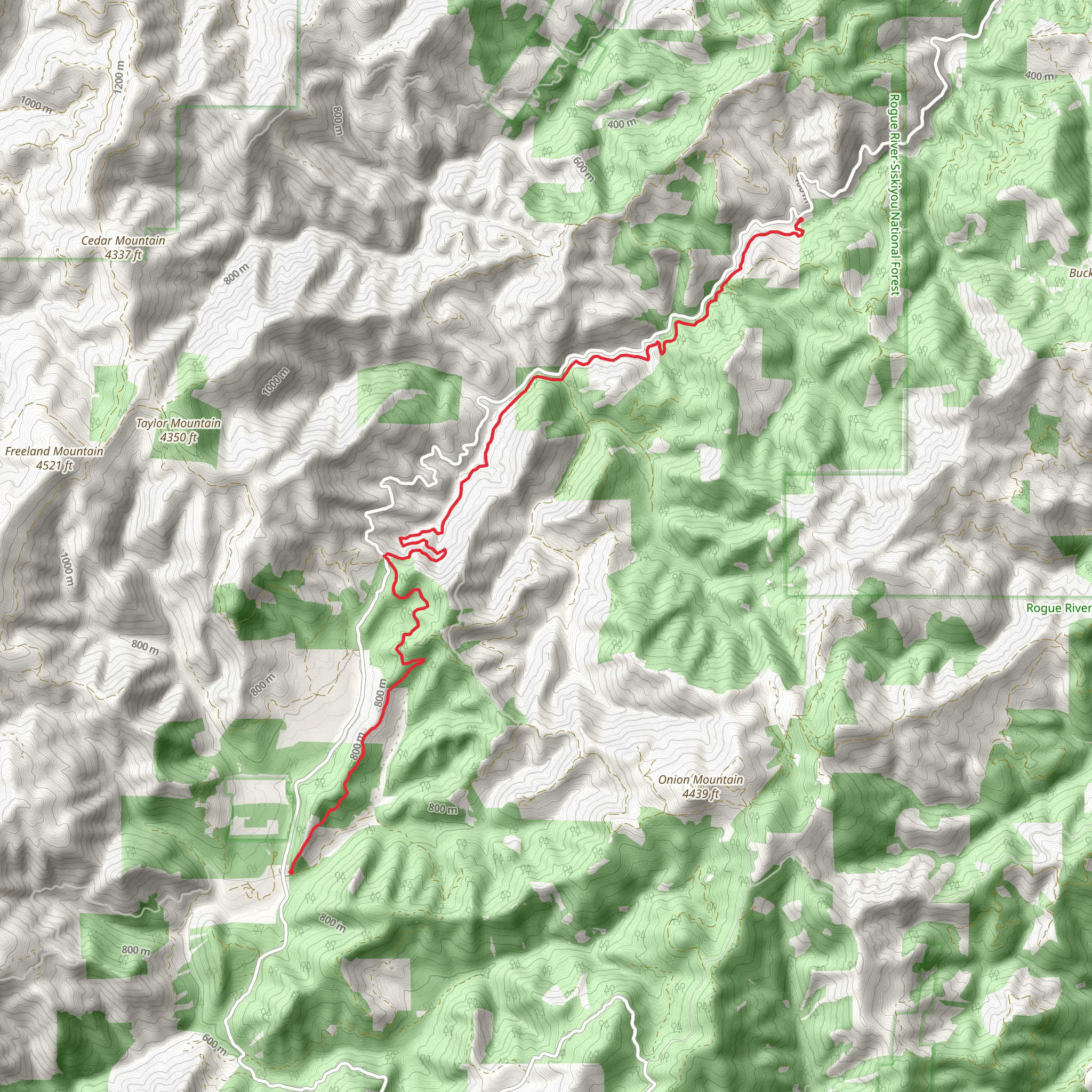 Taylor Creek Trail mobile static map