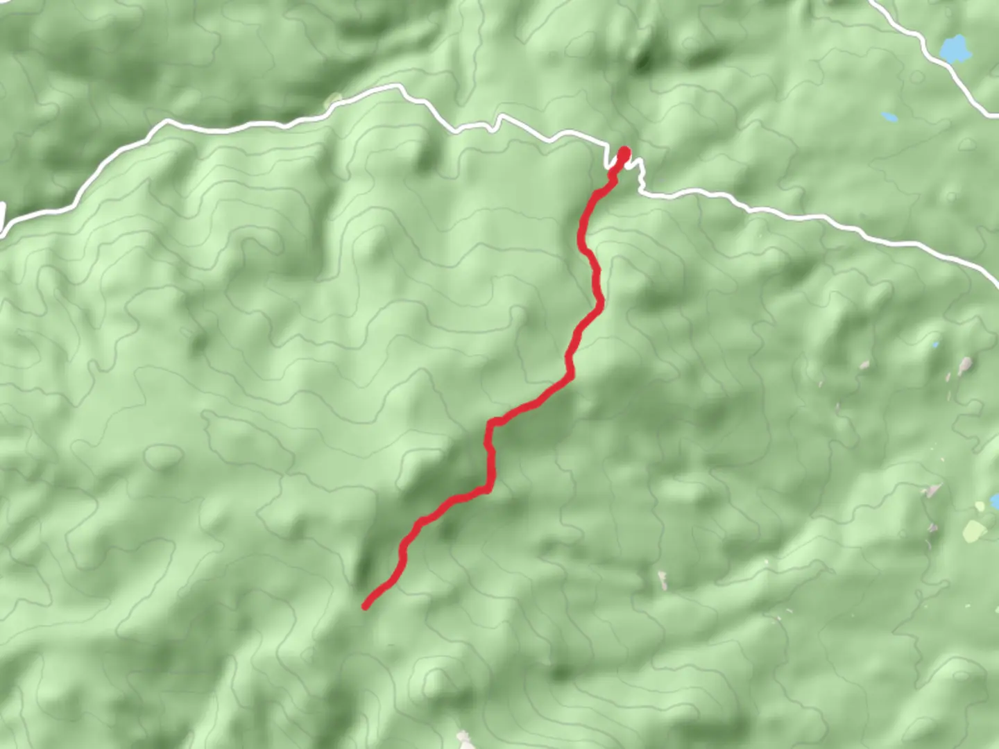 An image depicting the trail Middle Bald Mountain via North Lone Pine Trail and its surrounding area.