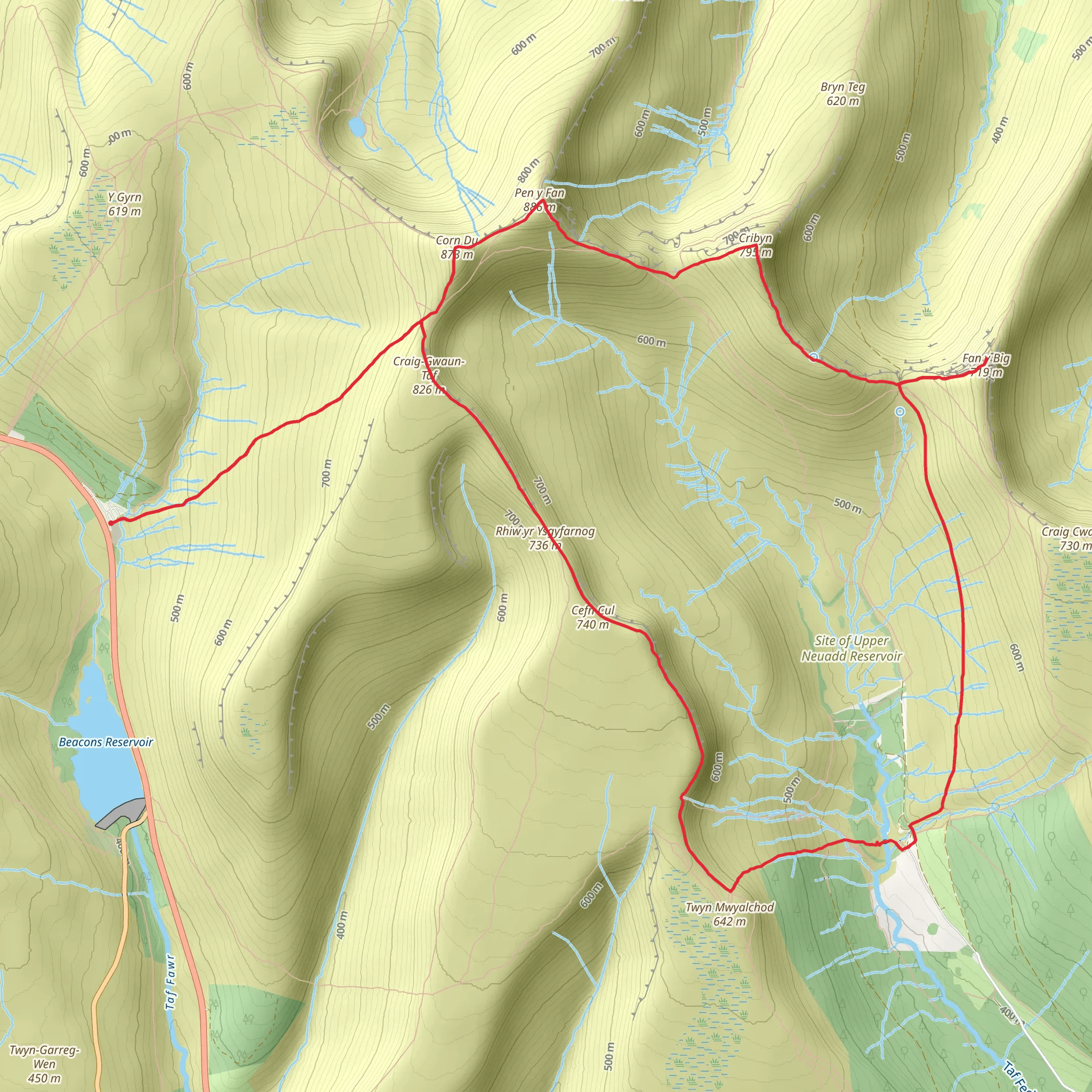 Hike from Libanus mobile static map