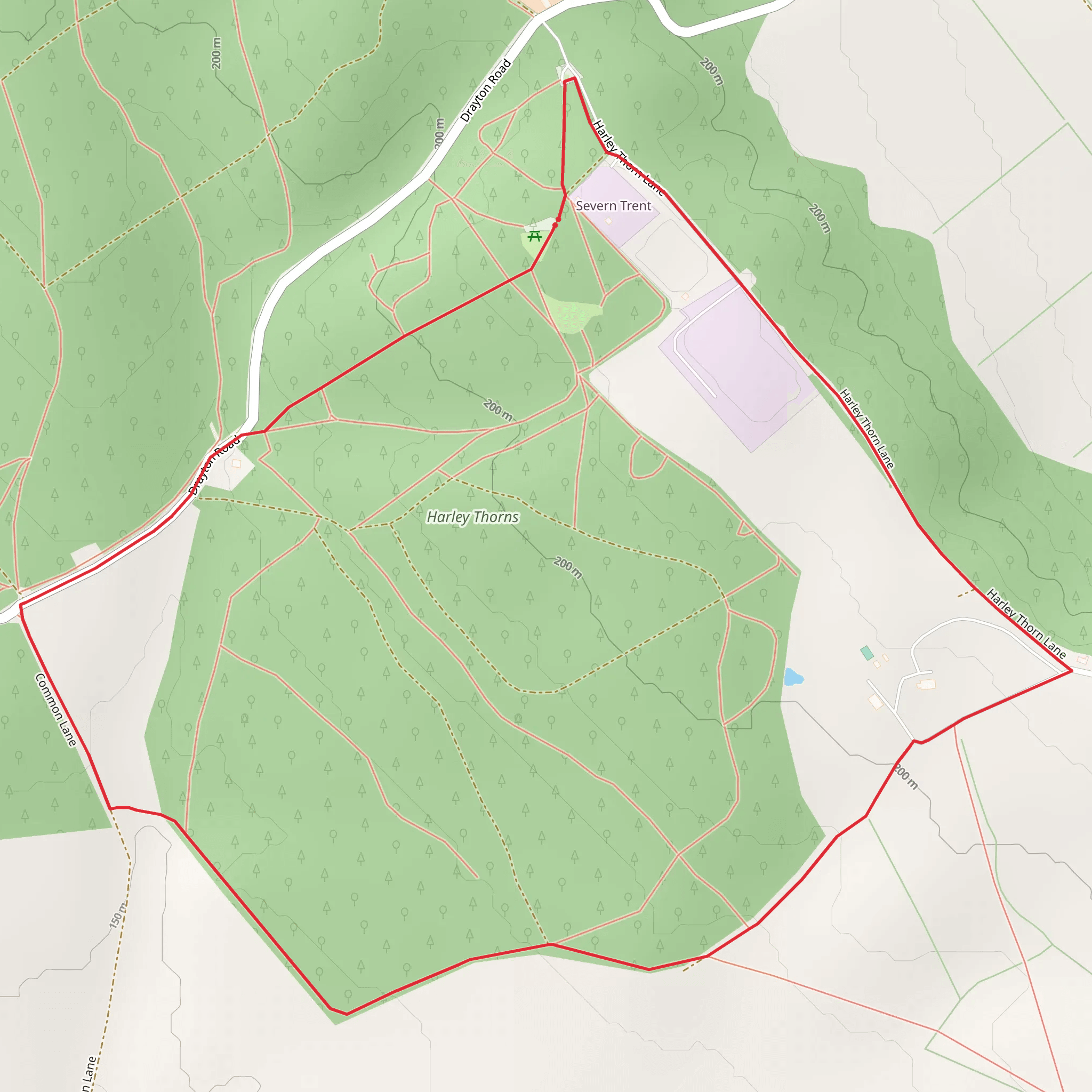 Harley Thorns Loop mobile static map